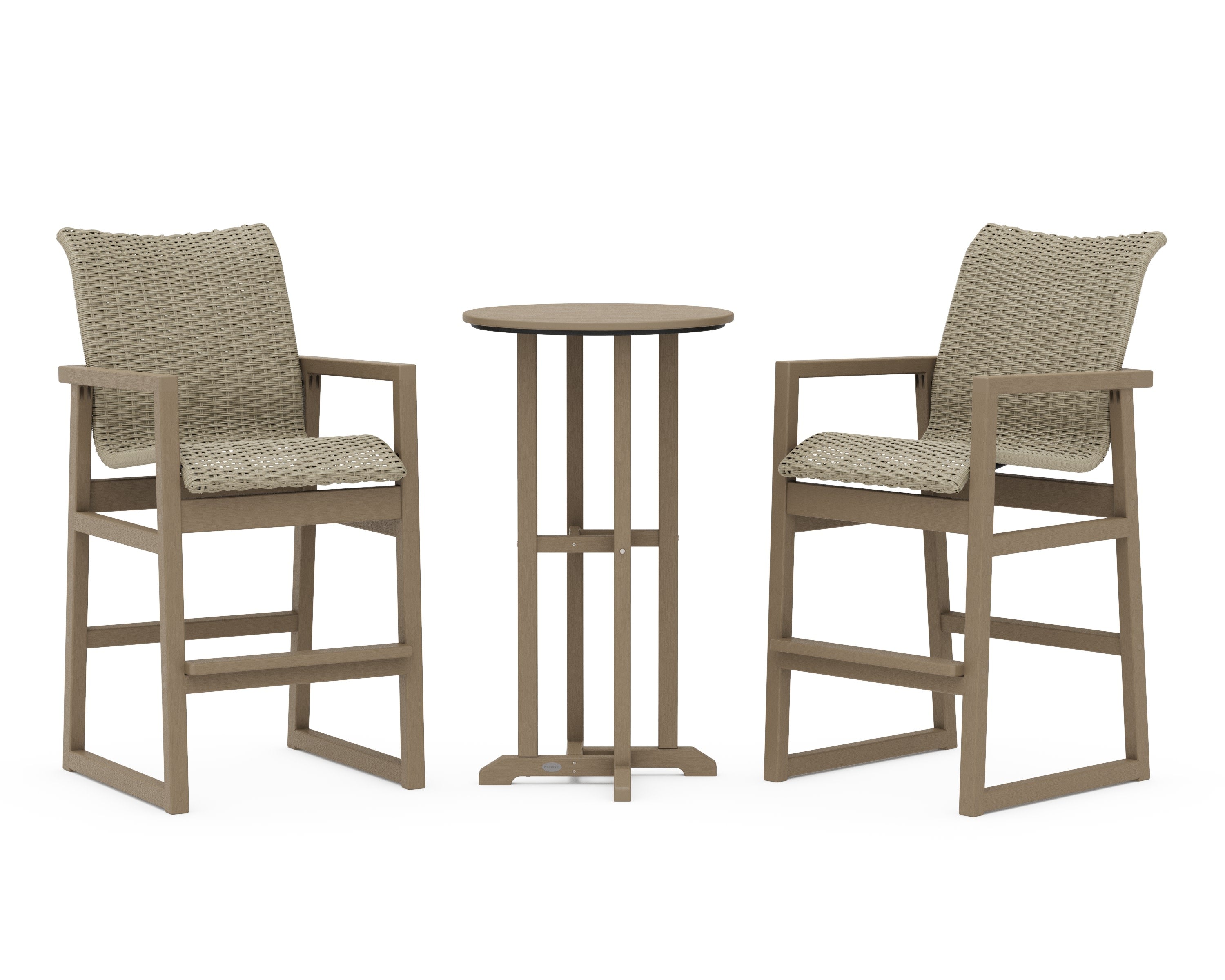 EDGE Woven 3-Piece Farmhouse Bar Set in Vintage Sahara / Dune Grass