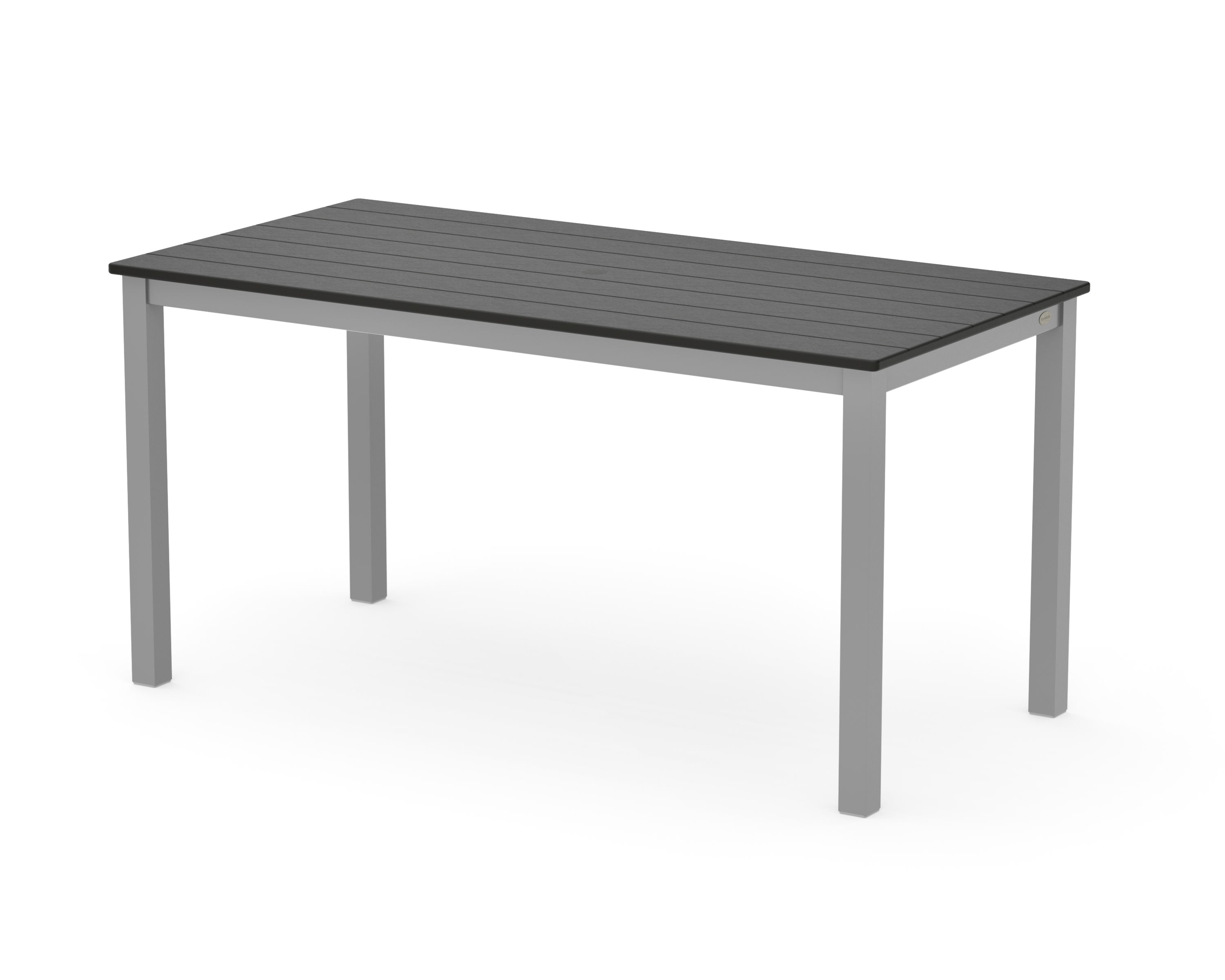 Main Street 30 x 60 Dining Table in Silver / Black
