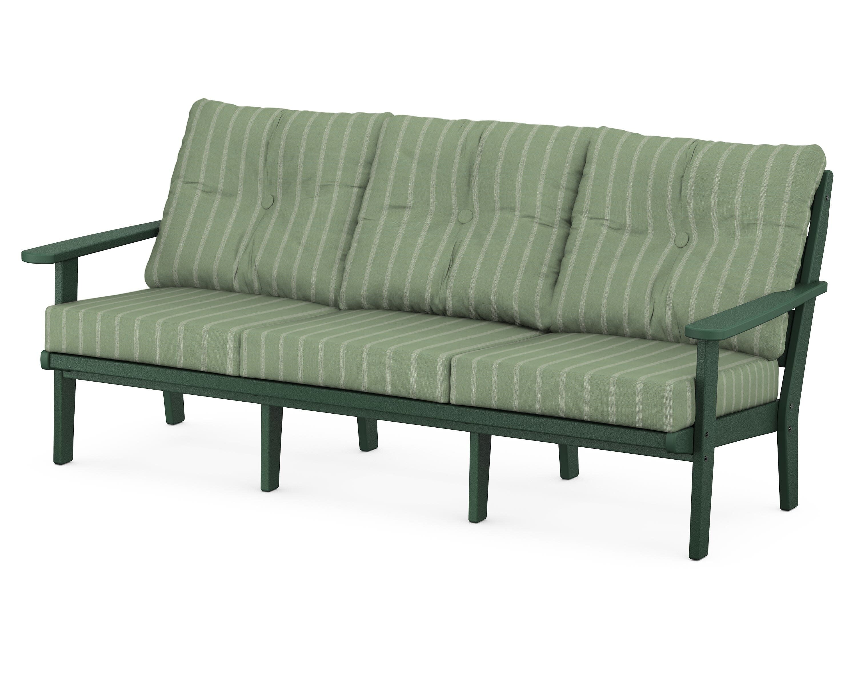 Lakeside Deep Seating Sofa in Green / Unwind Rainwashed