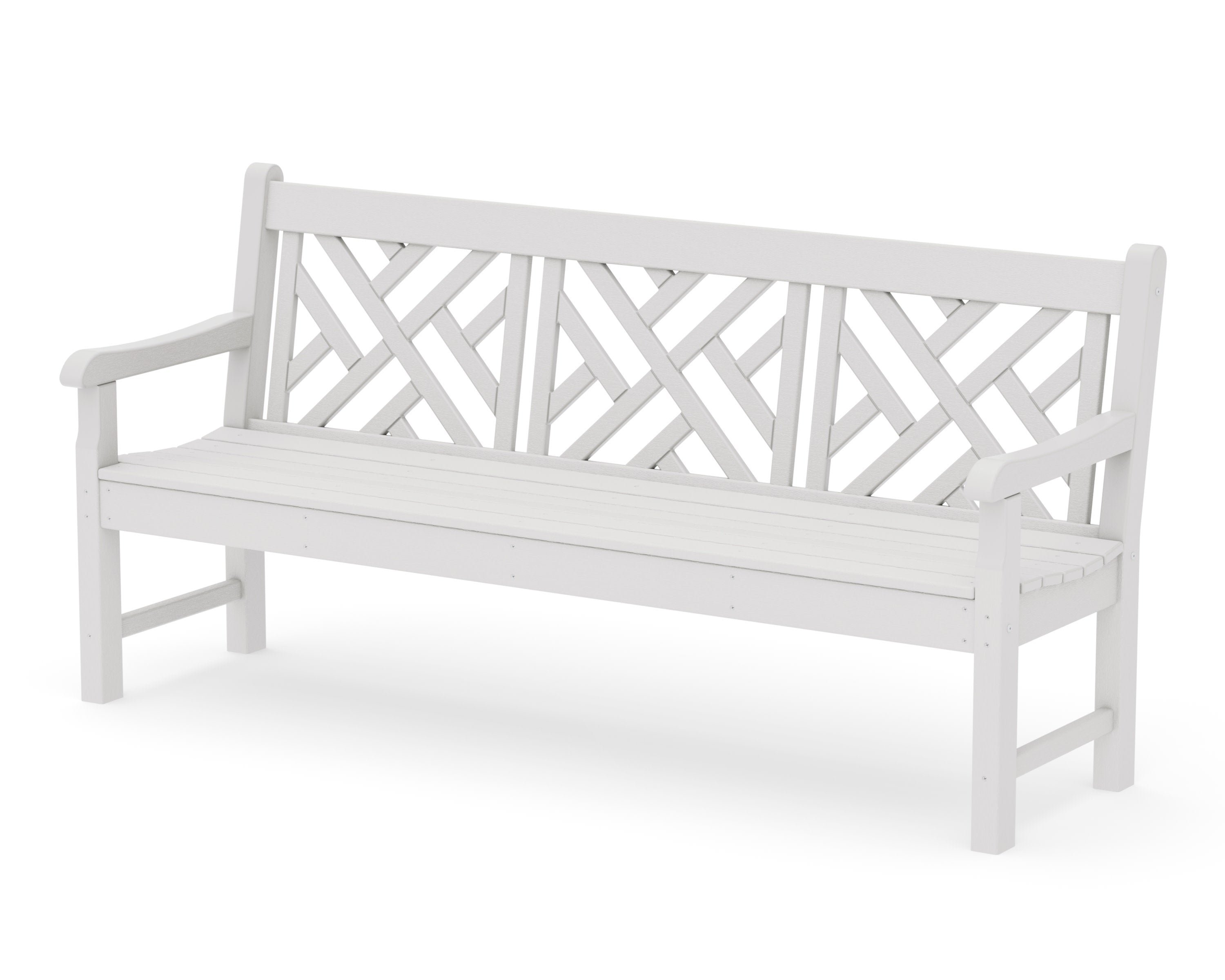 Rockford 72" Chippendale Bench in Vintage White