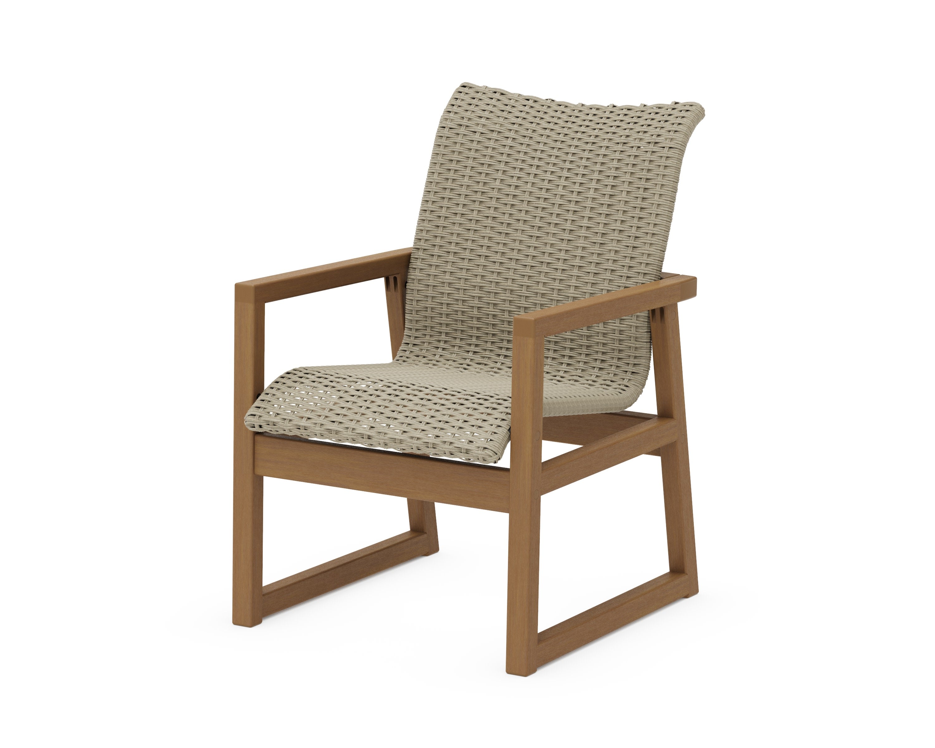 EDGE Woven Dining Arm Chair in Natural / Dune Grass