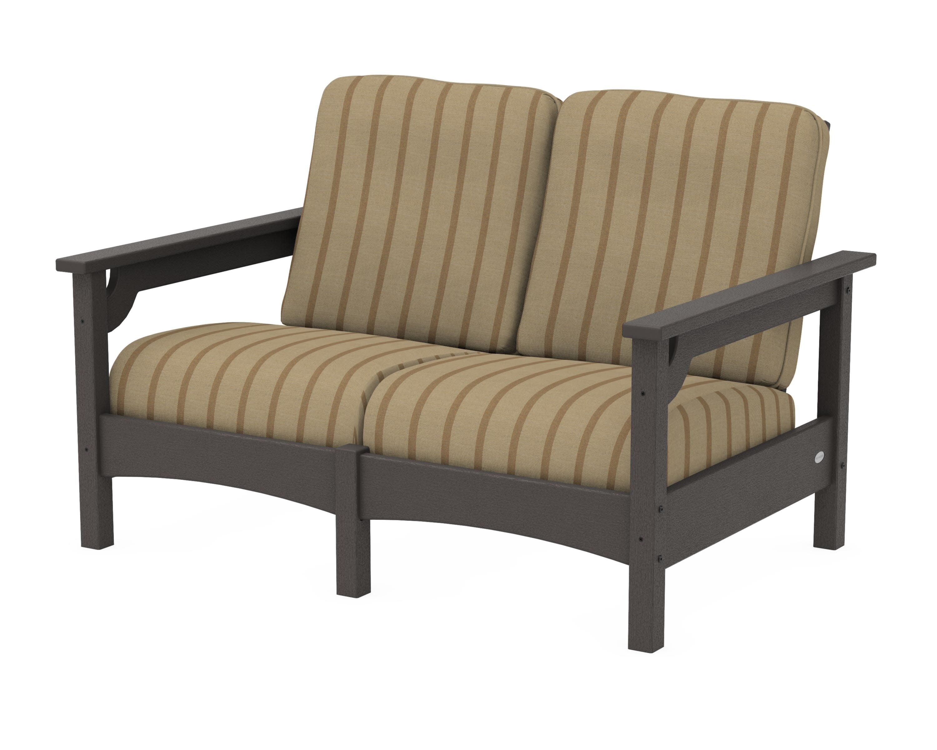 Club Loveseat in Vintage Coffee / Unwind Driftwood