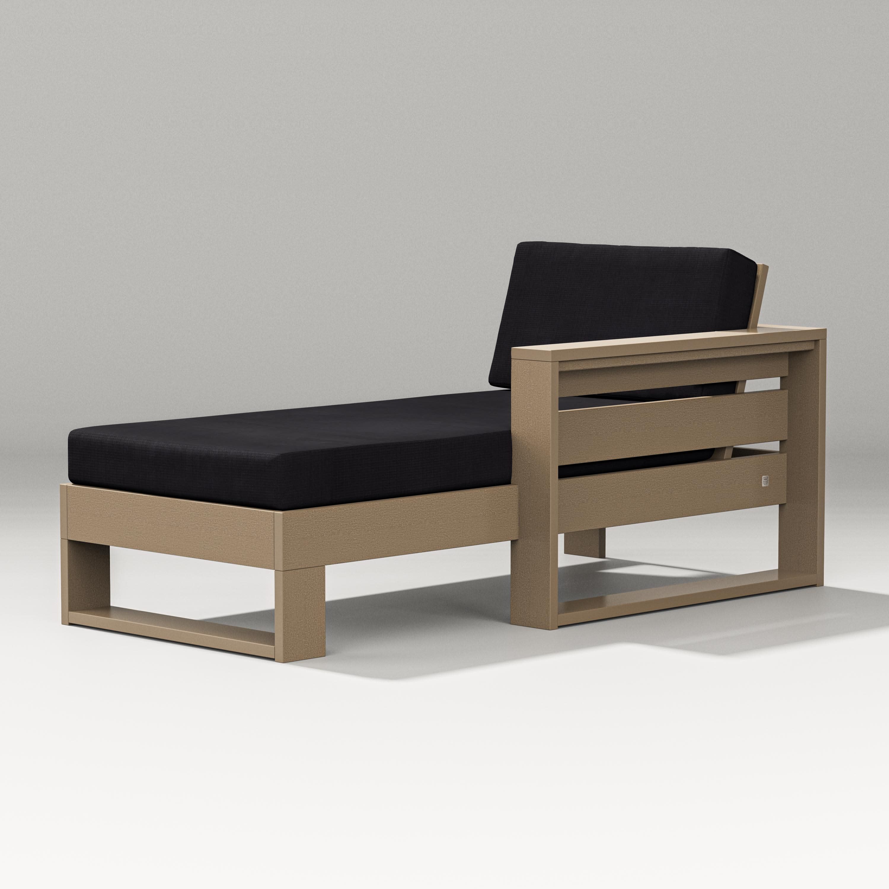 Latitude Modular Right Arm Chaise in Vintage Sahara / Midnight Linen