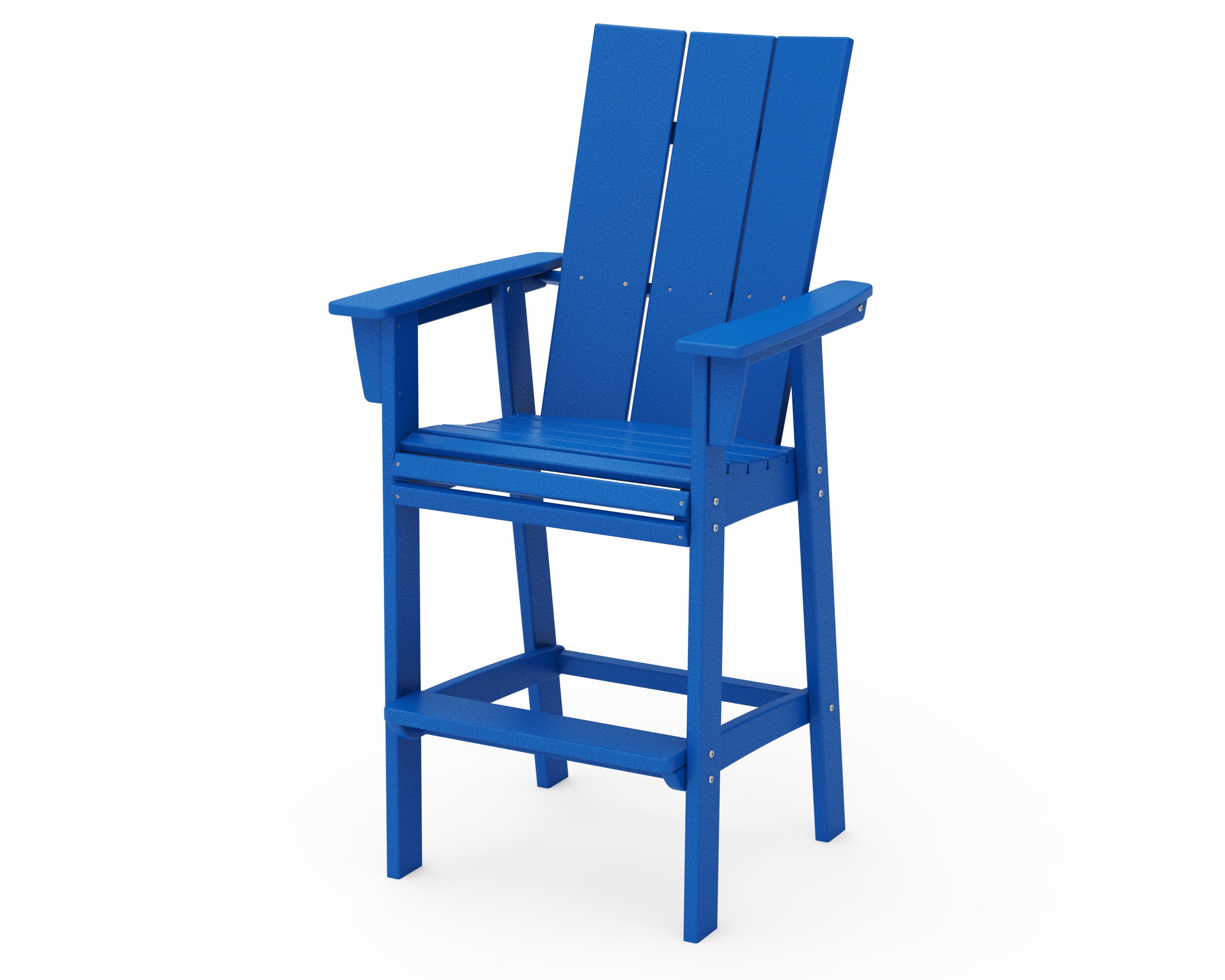 Modern Curveback Adirondack Bar Chair in Pacific Blue