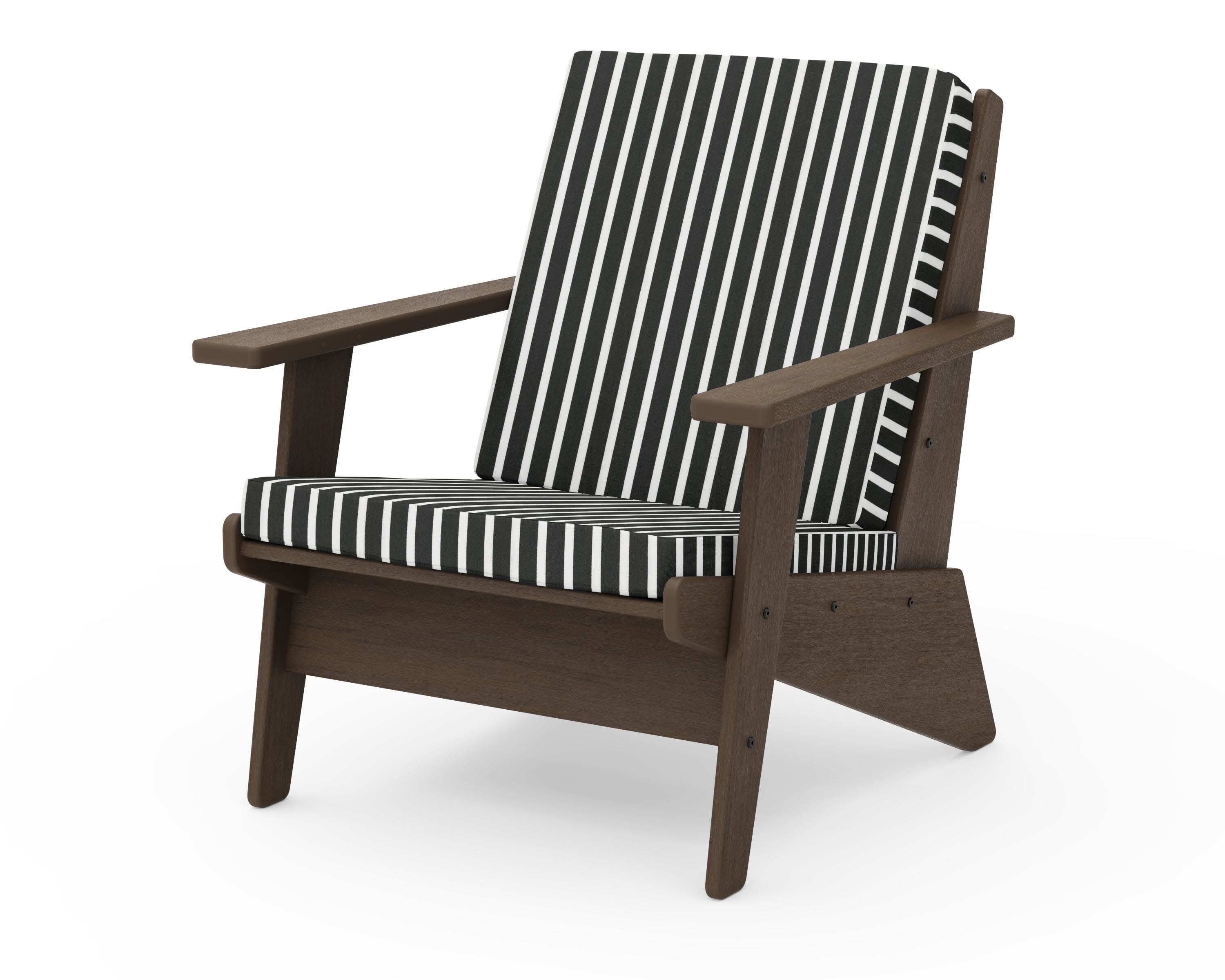 Riviera Modern Lounge Chair in Kona / Shore Classic