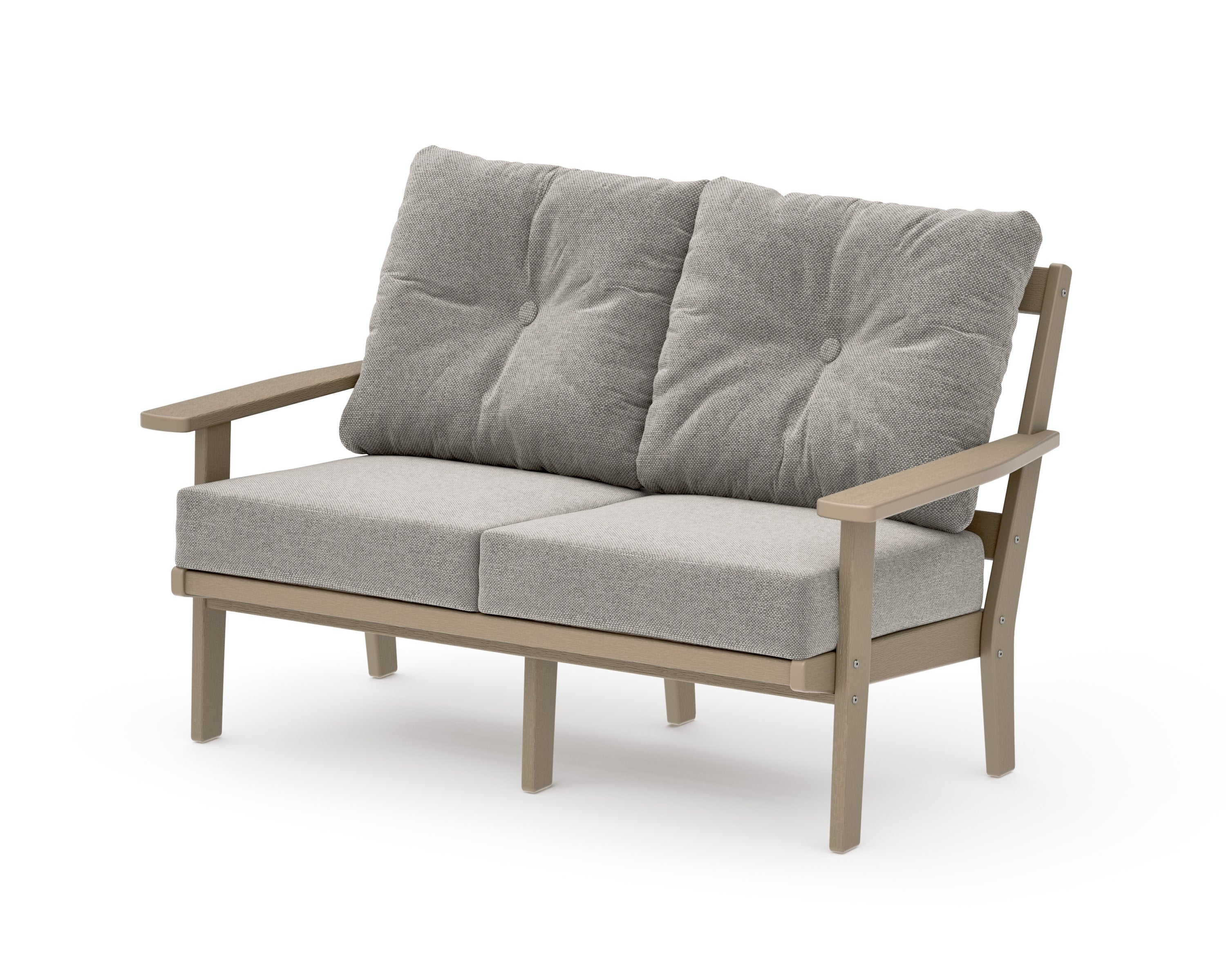 Prairie Deep SeatingLoveseat in Vintage Sahara / Weathered Tweed