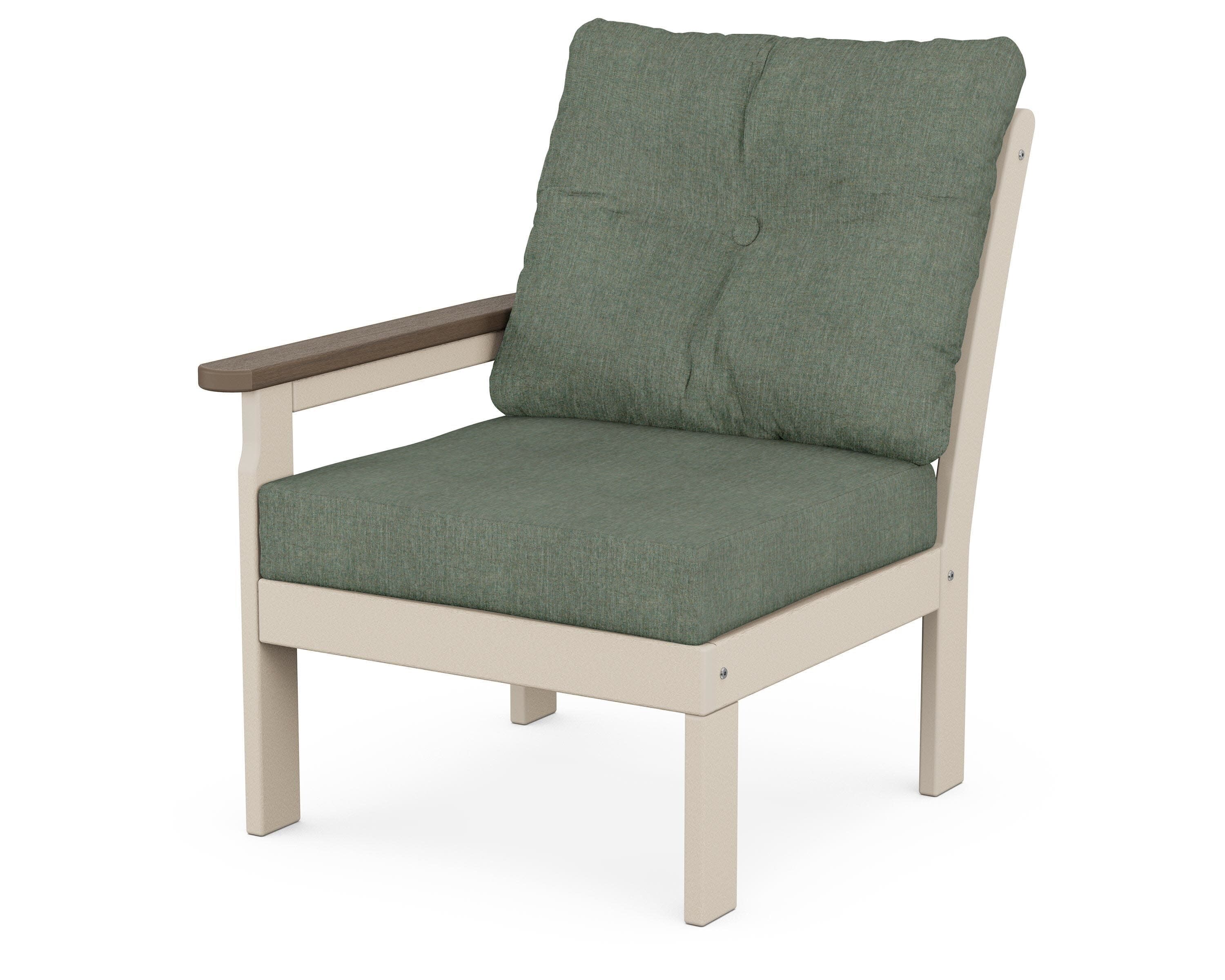 Vineyard Modular Left Arm Chair in Sand / Kona / Cast Sage