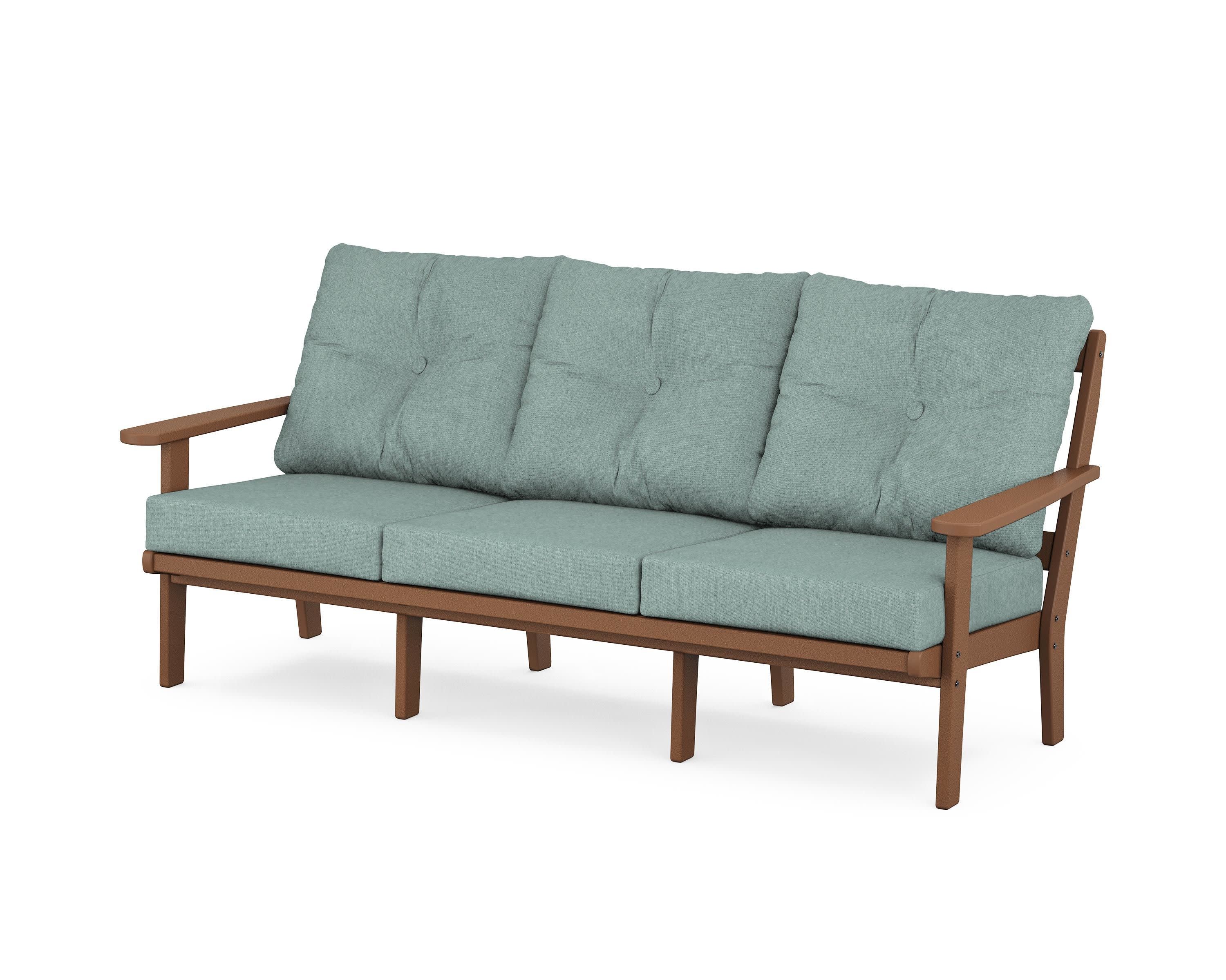 Mission Deep Seating Sofa in Teak / Glacier Spa