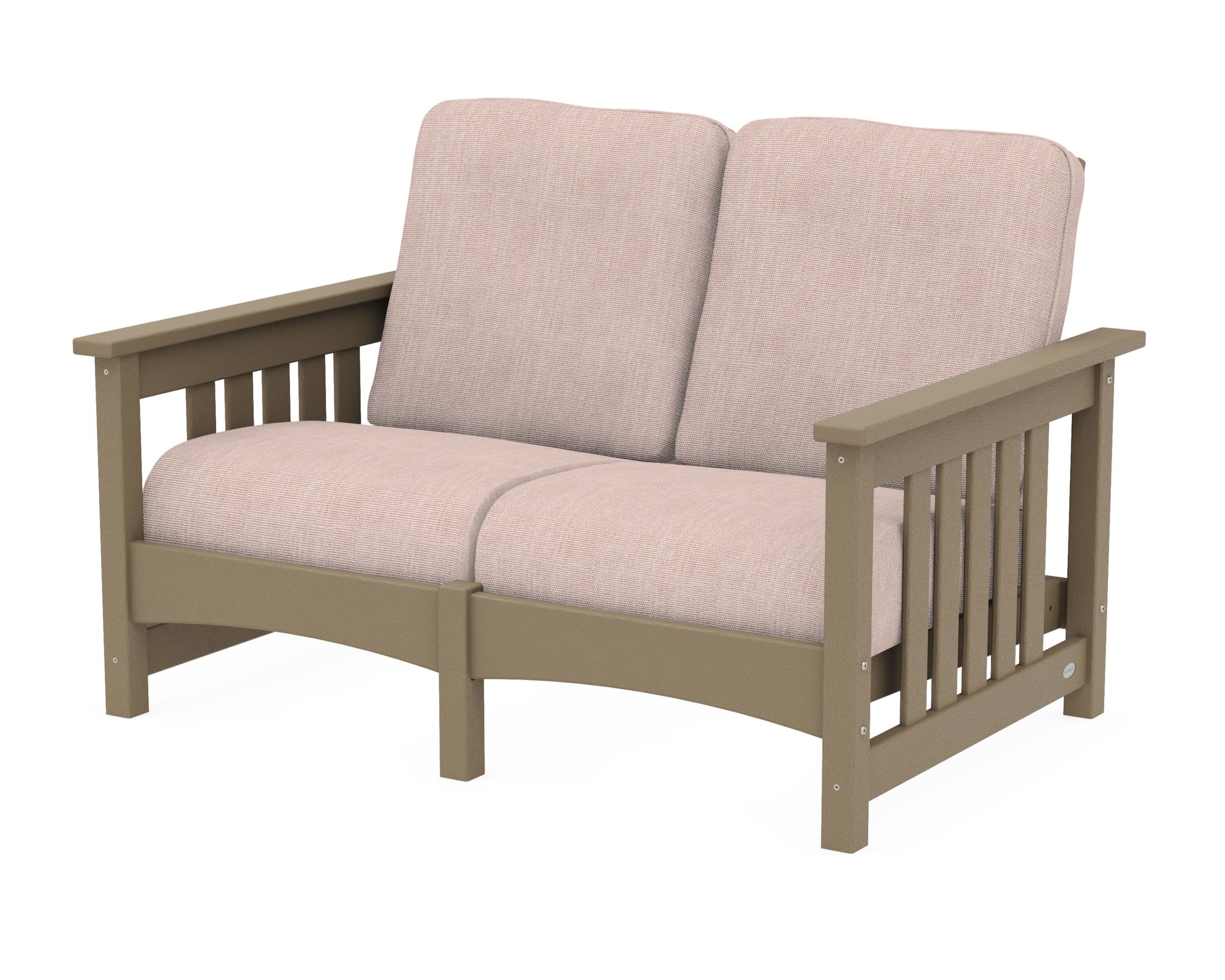Club Mission Loveseat in Vintage Sahara / Play Cameo