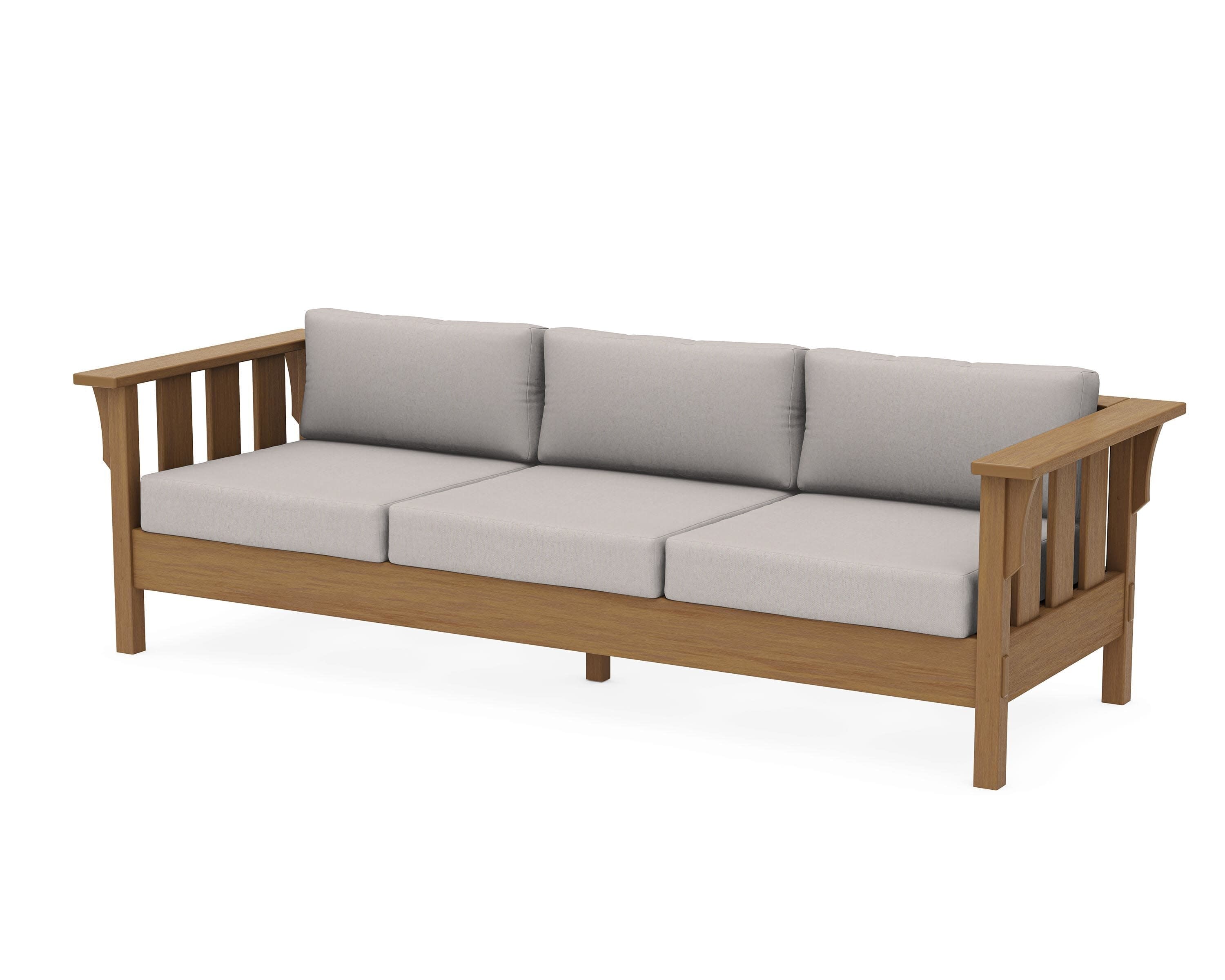Acadia Deep Seating Sofa in Natural / Dune Burlap
