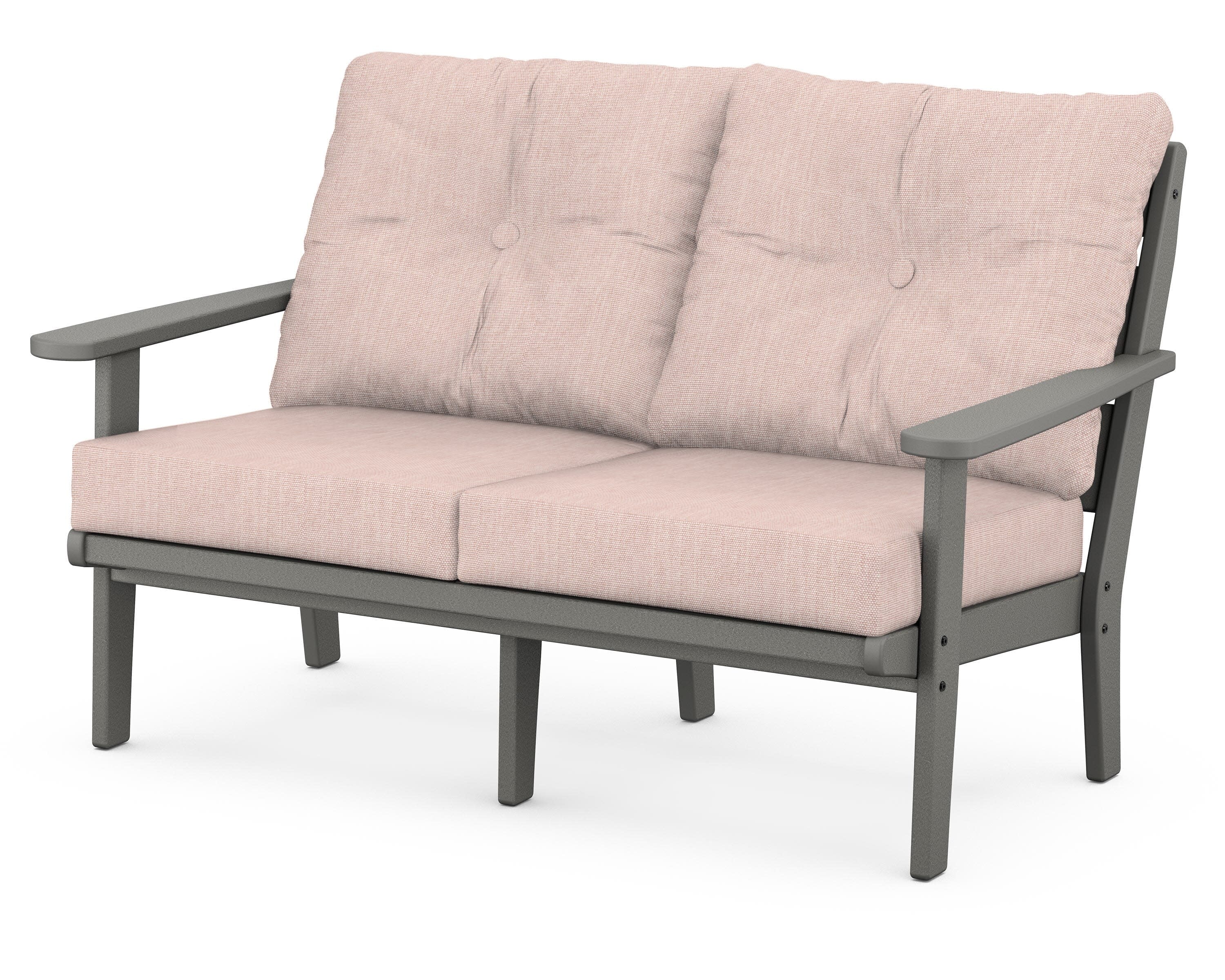 Lakeside Deep Seating Loveseat in Slate Grey / Play Cameo