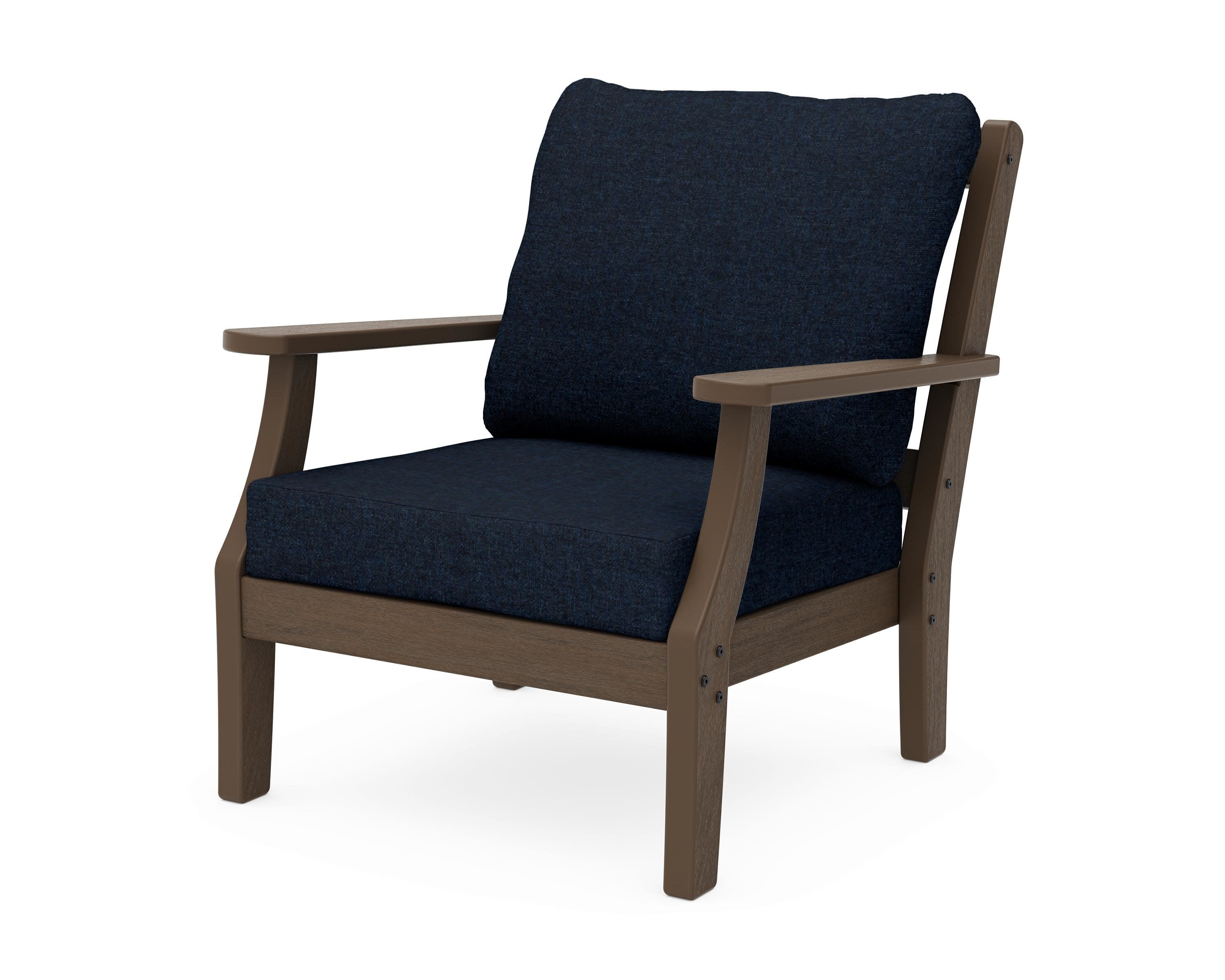 Chinoiserie Deep Seating Chair in Kona / Marine Indigo