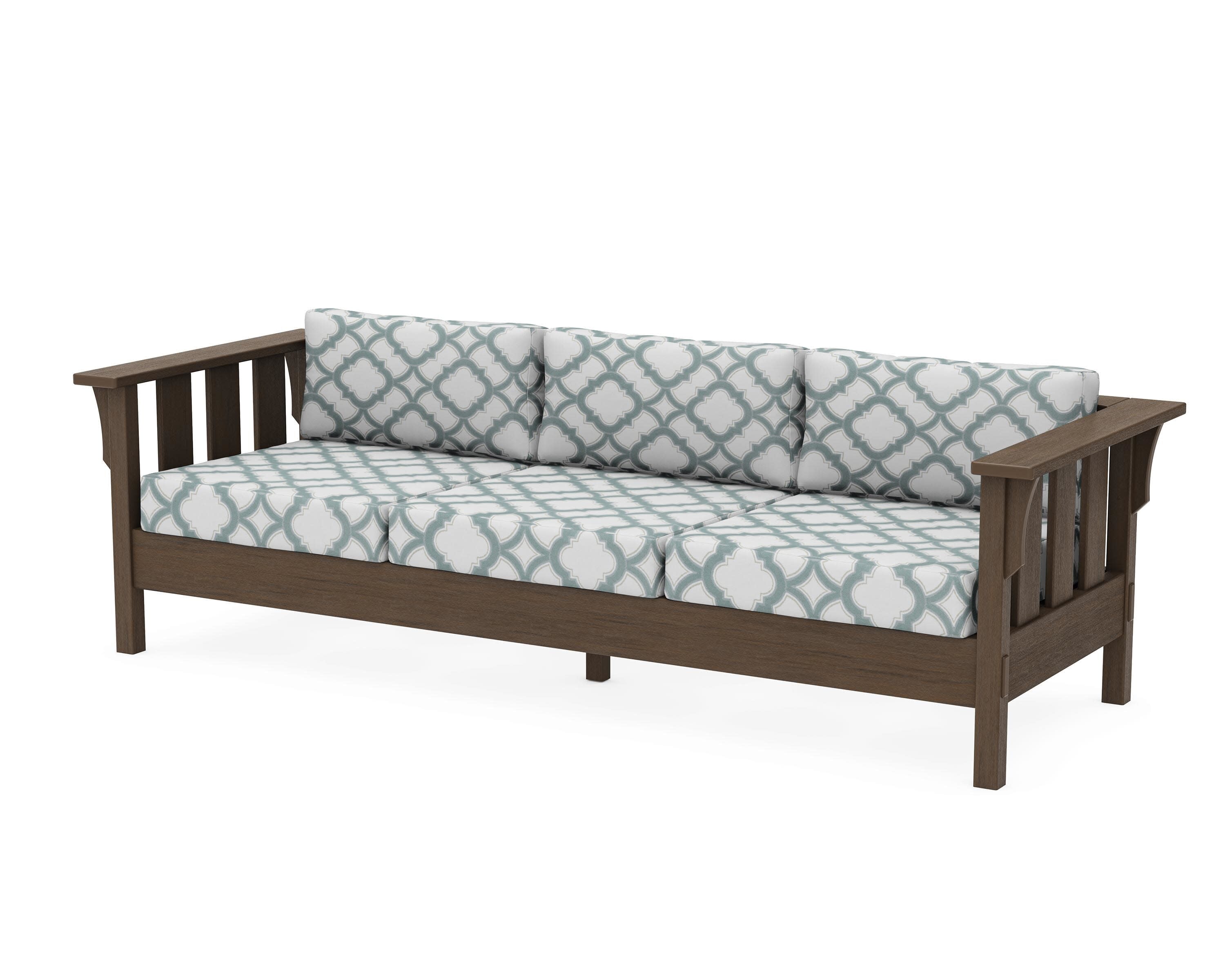 Acadia Deep Seating Sofa in Kona / Trellis Glacier Spa