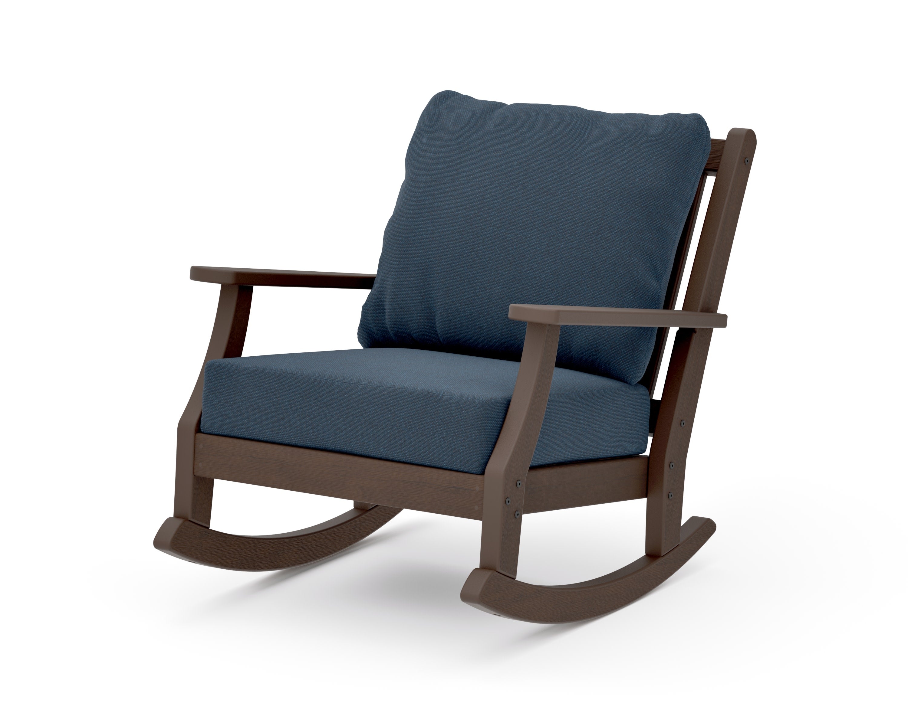 Wovendale Deep Seating Rocking Chair in Kona / Marine Indigo