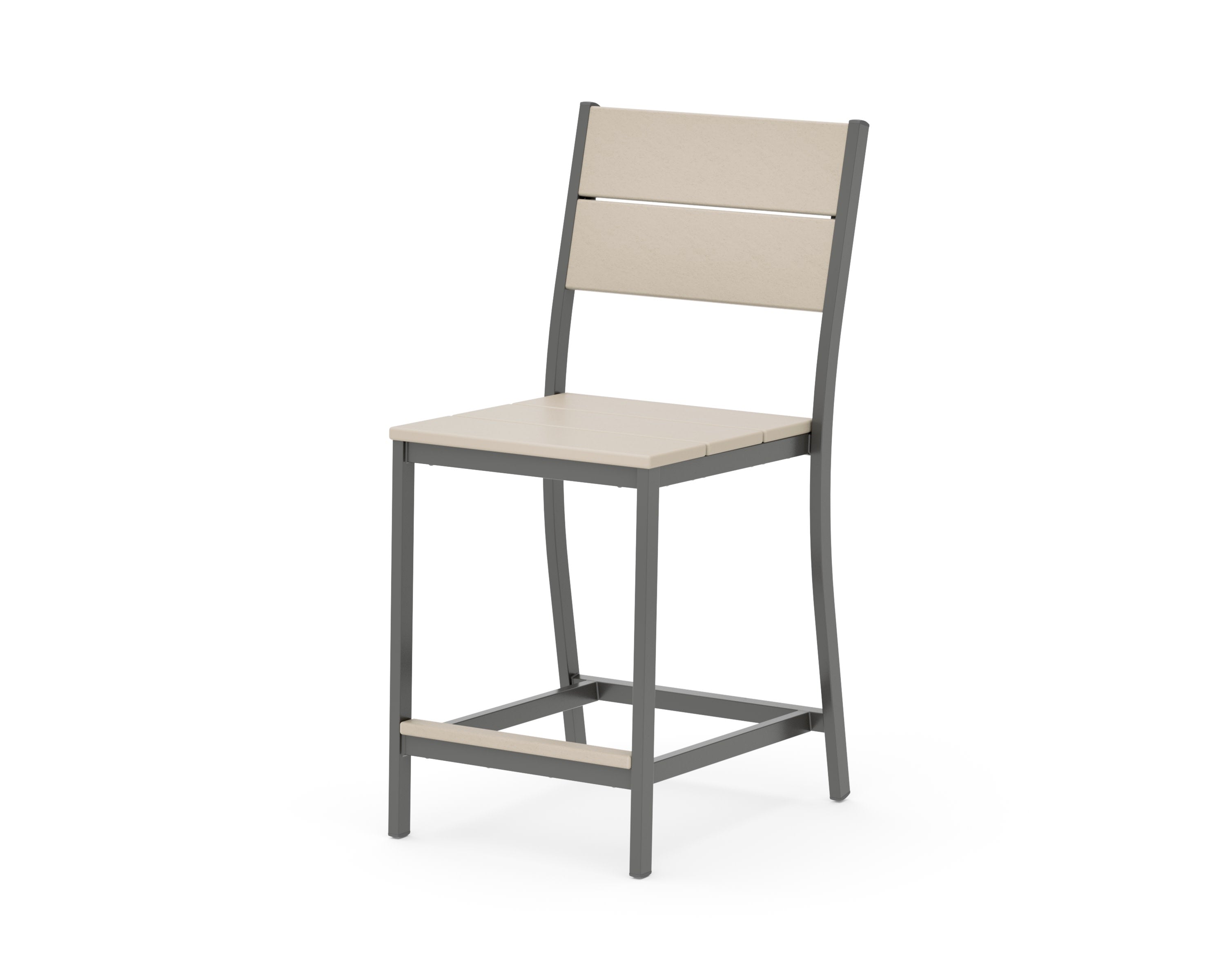 Main Street Counter Side Chair in Charcoal / Sand