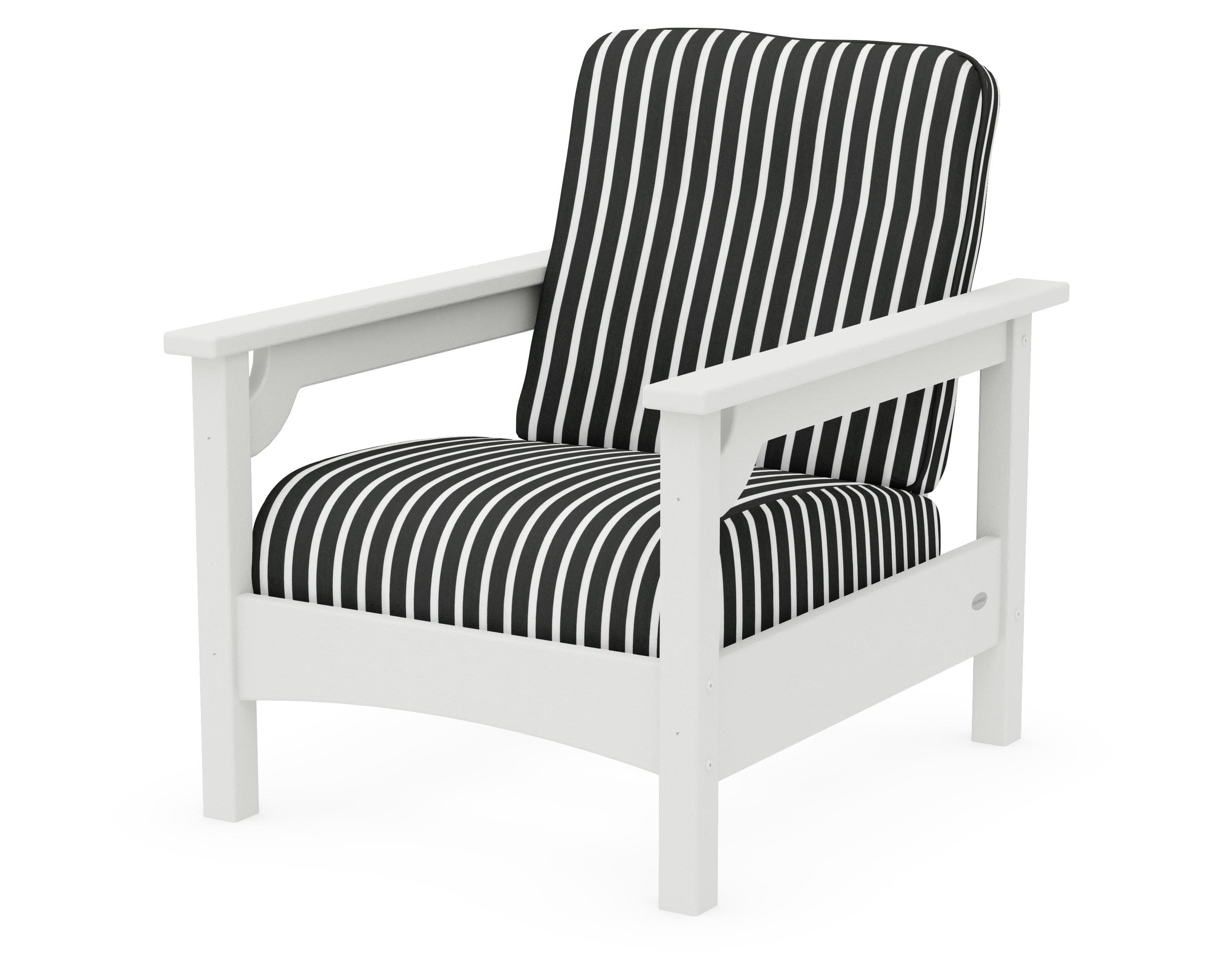 Club Chair in Vintage White / Shore Classic