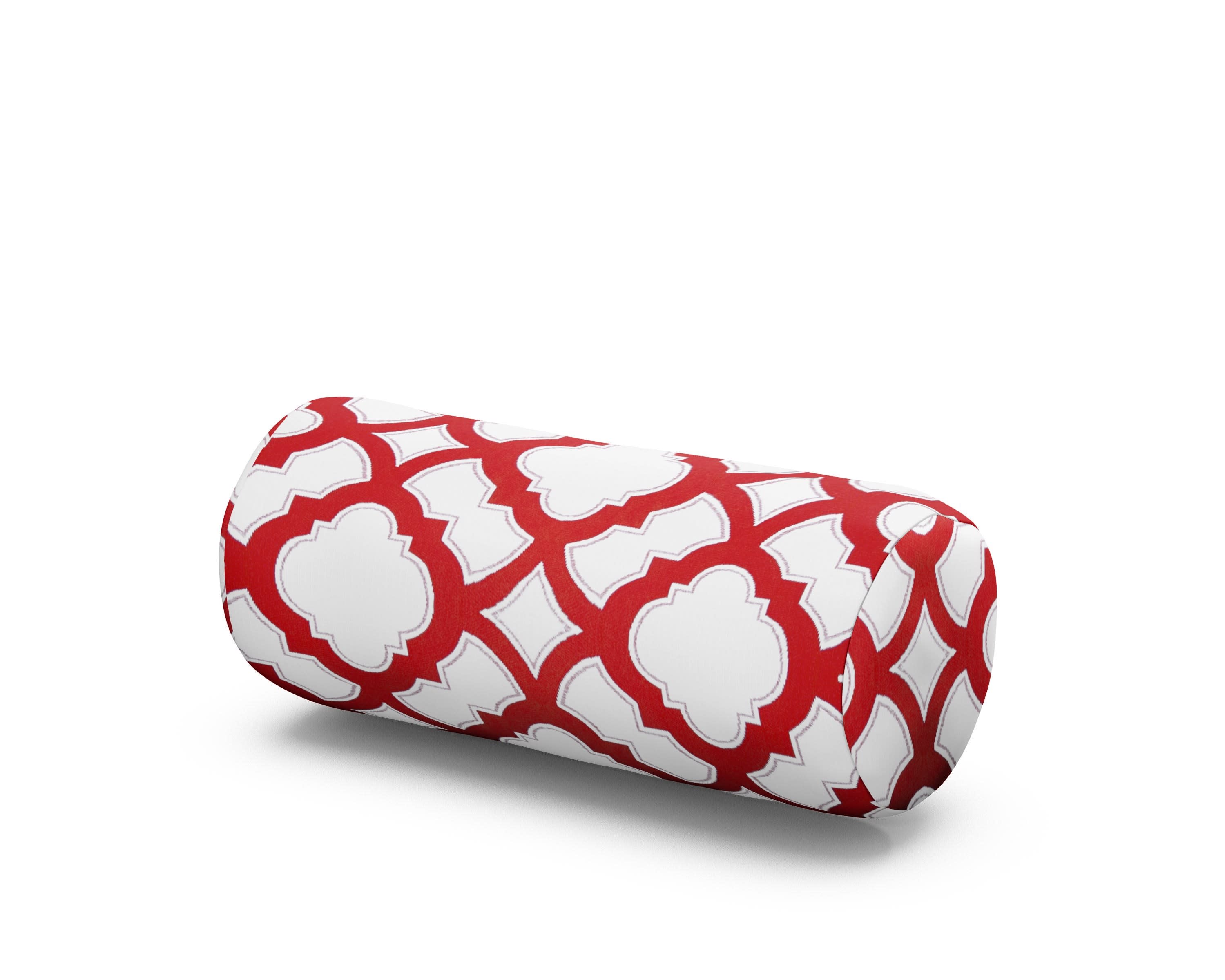 Headrest Pillow - Extended One Strap in Trellis Crimson