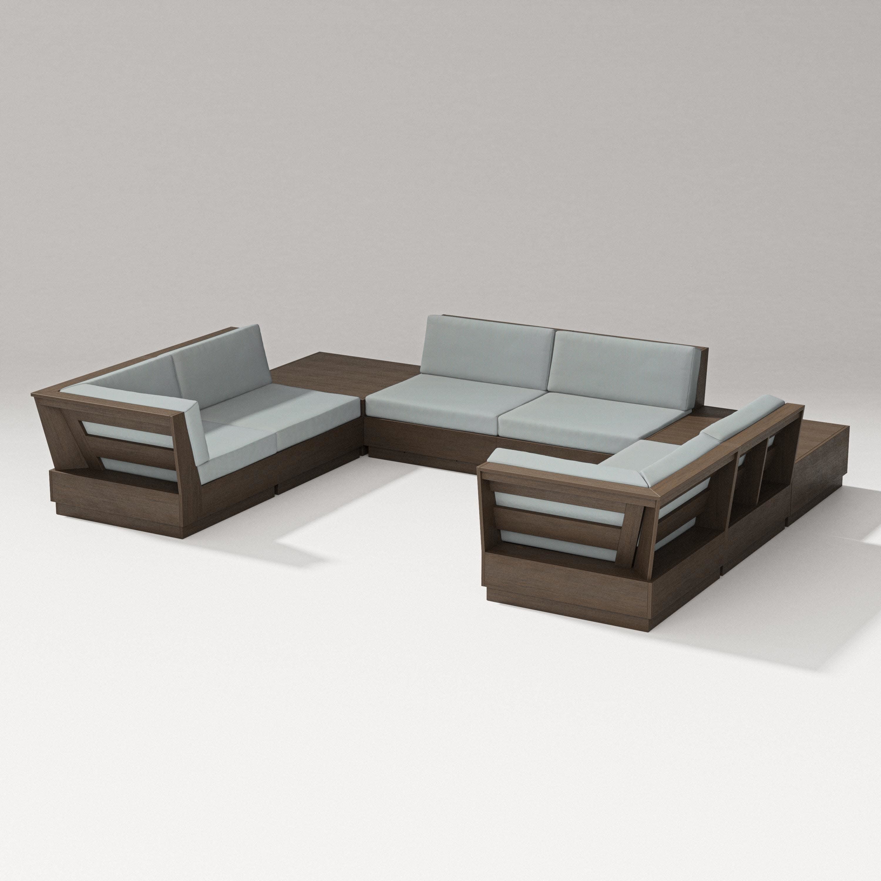 Elevate 8-Piece U-Shaped Sectional in Kona / Spa