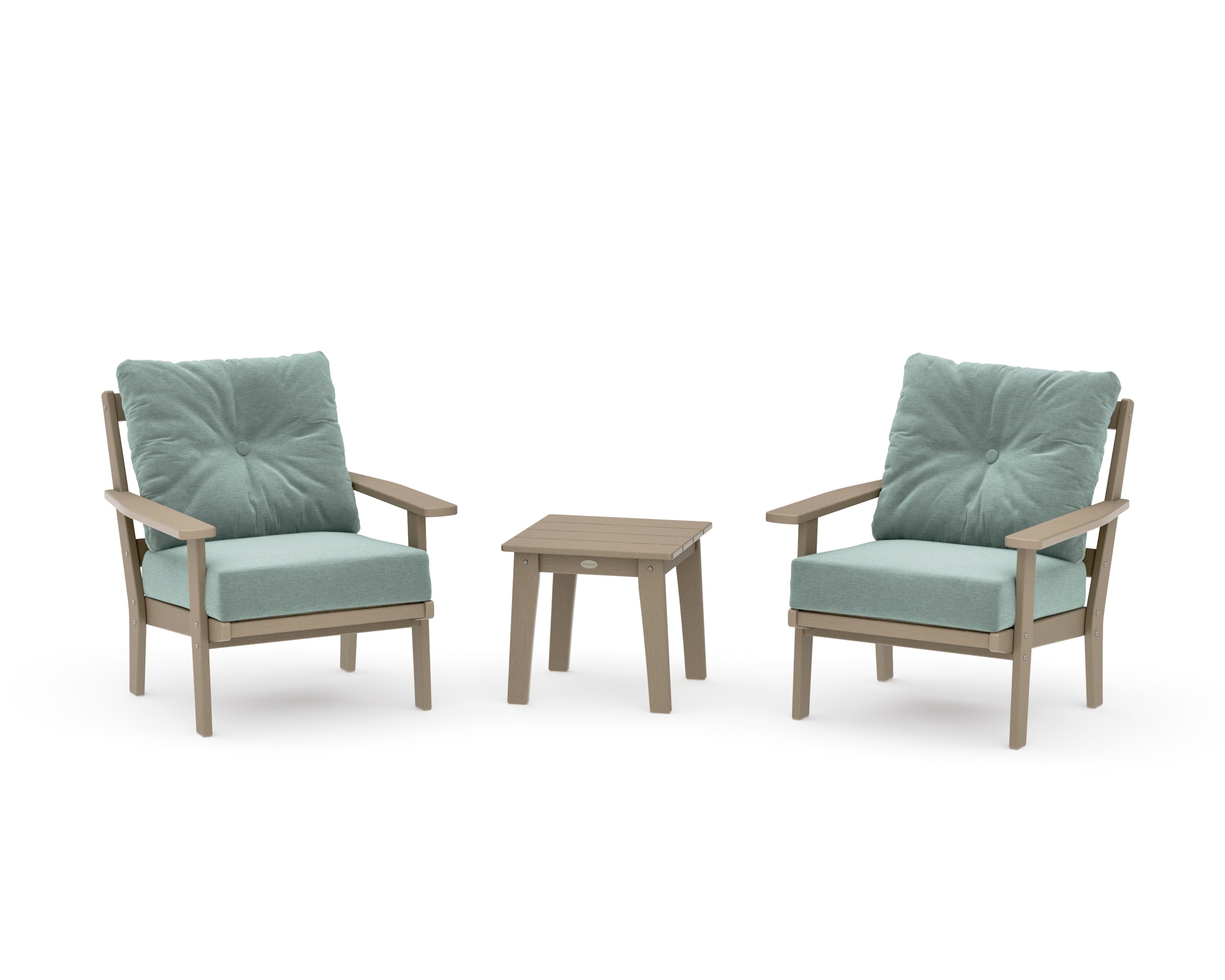 Prairie 3-Piece Deep Seating Set in Vintage Sahara / Glacier Spa
