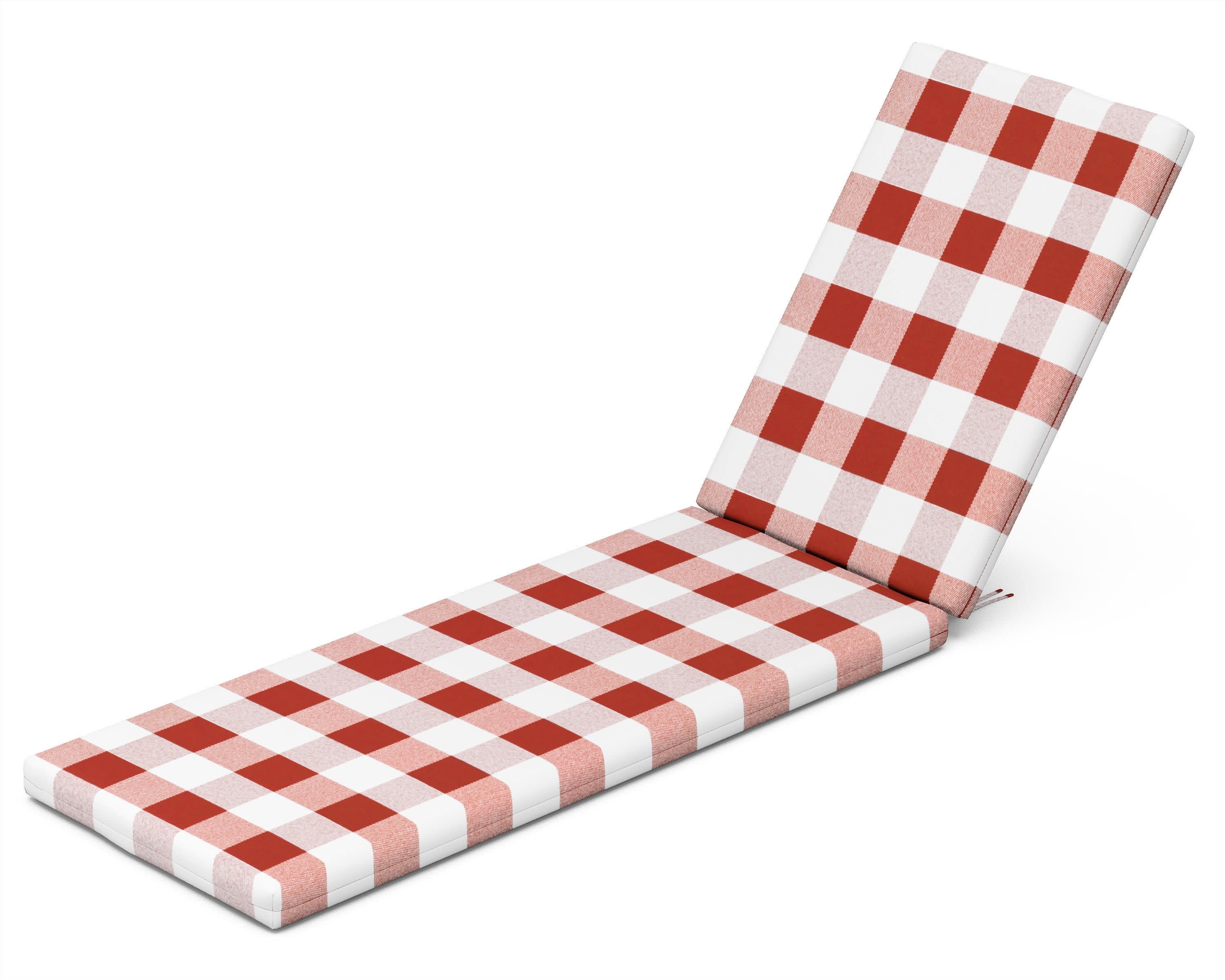 Chaise Cushion in Buffalo Plaid Crimson