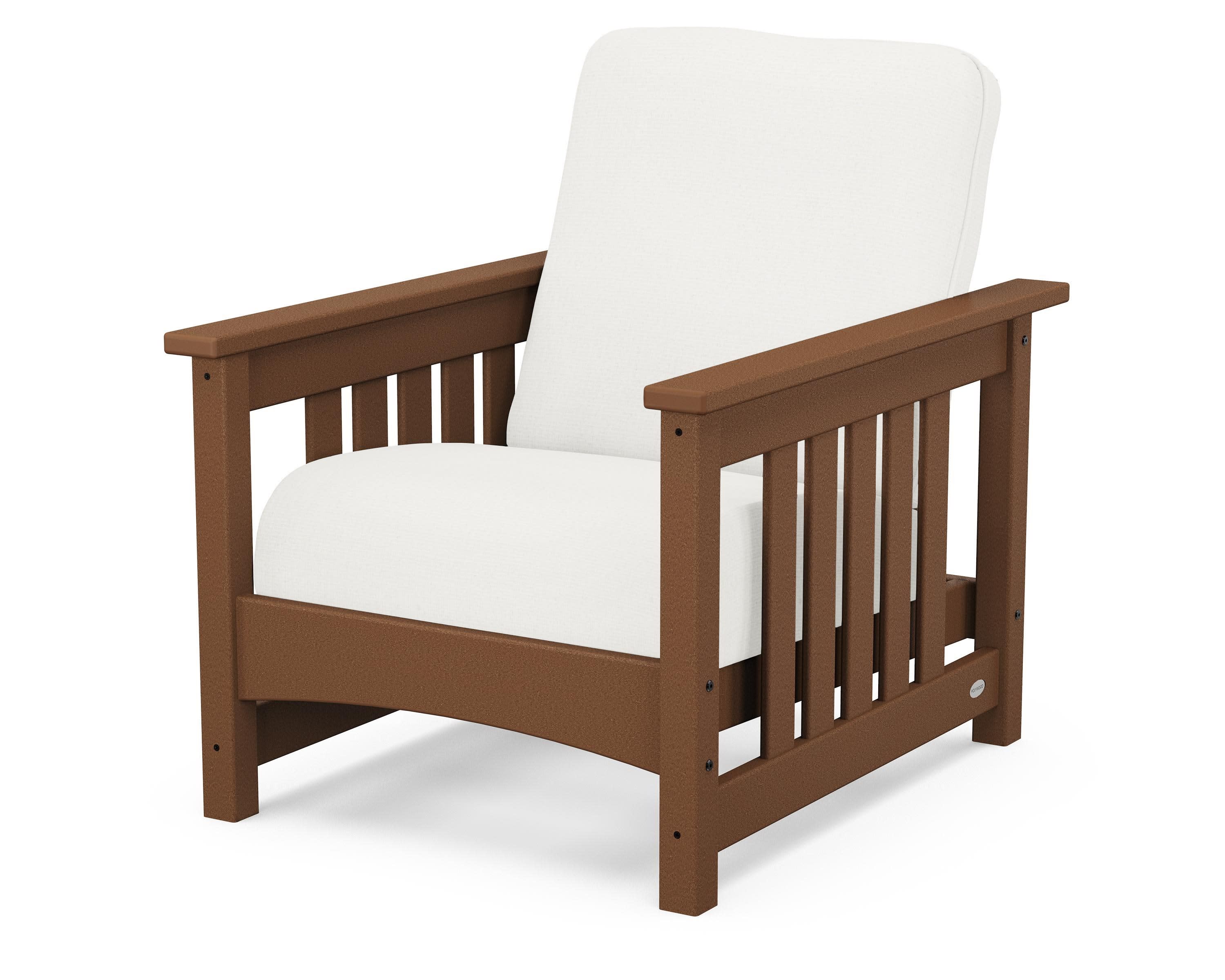Club Mission Chair in Teak / Natural Linen