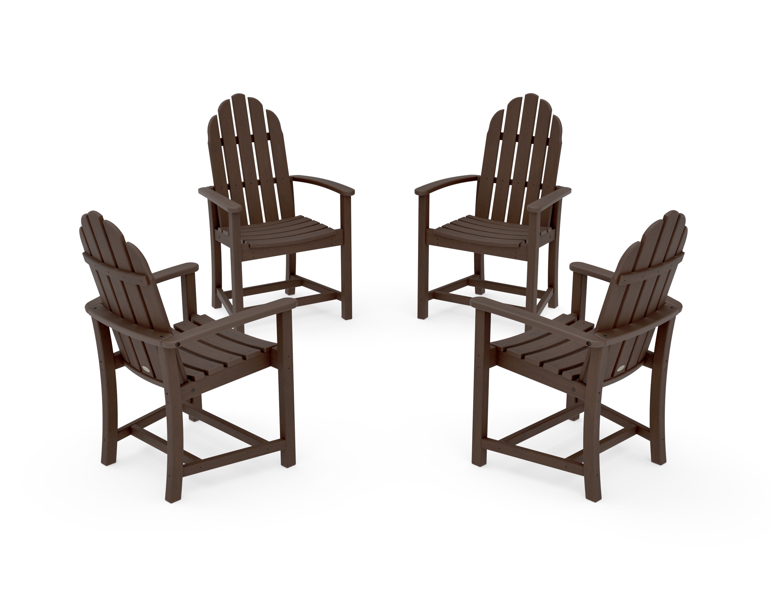 Classic 4-Piece Upright Adirondack Conversation Set in Kona