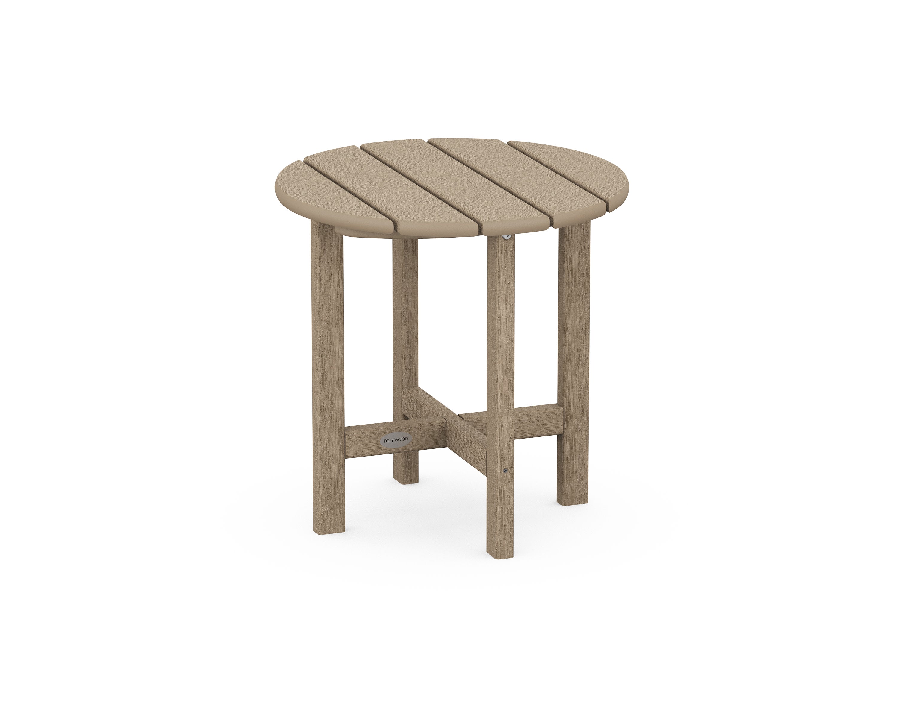 Round 18" Side Table in Vintage Sahara