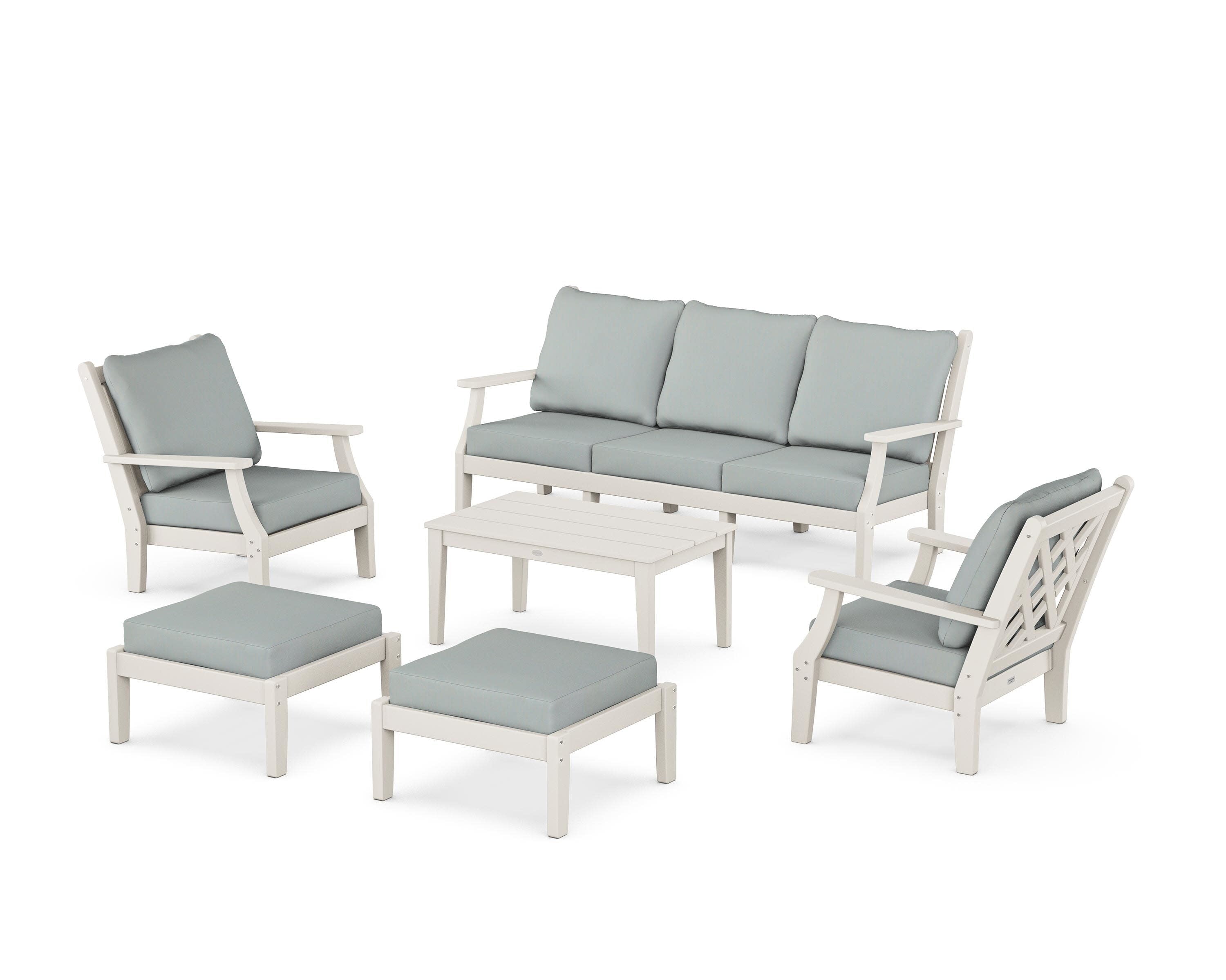 Wovendale 6-Piece Lounge Sofa Set in Sand / Spa