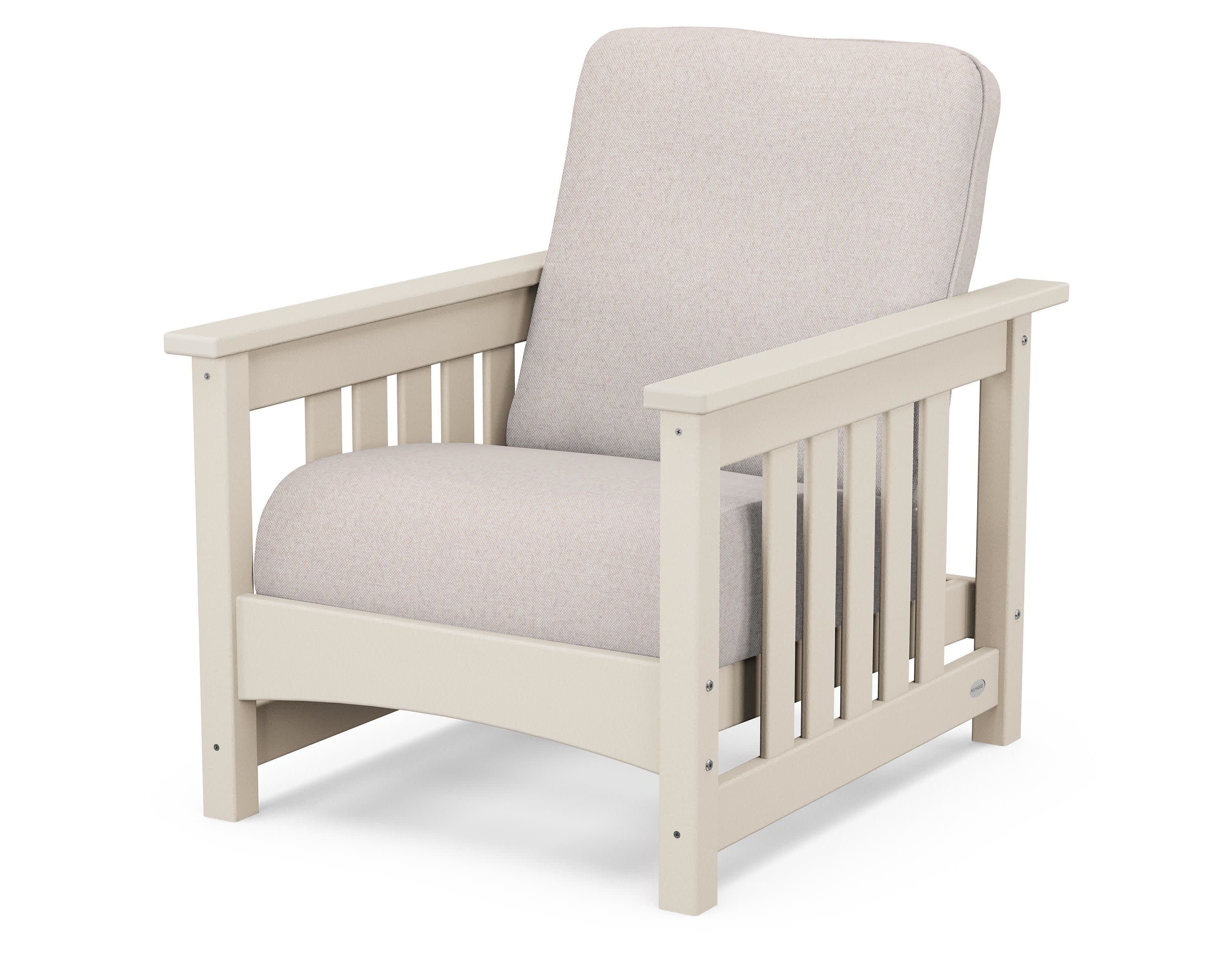 Club Mission Chair in Sand / Dune Burlap
