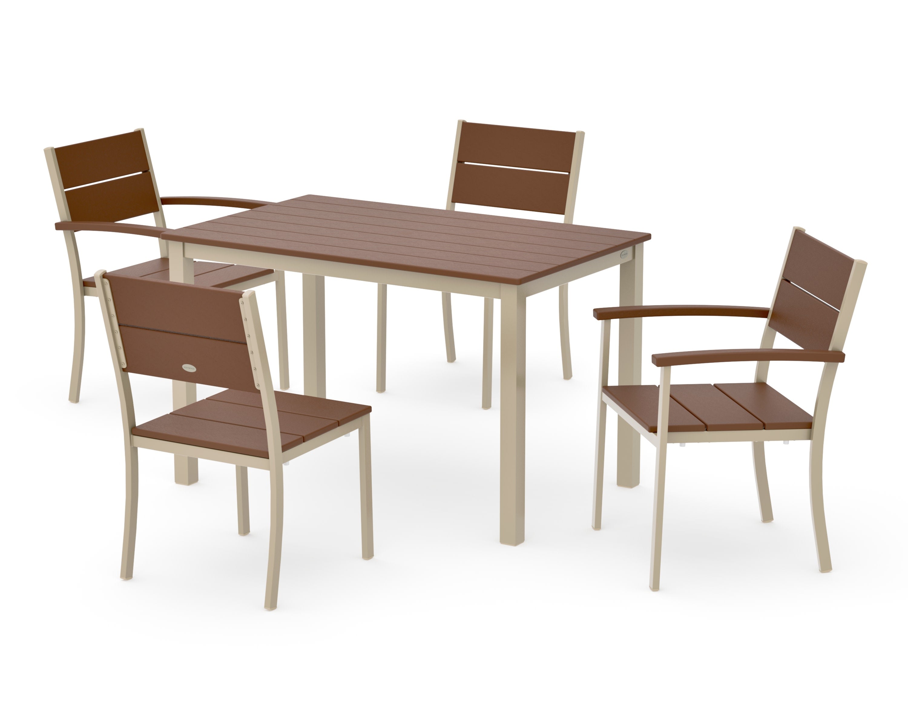 Main Street 5-Piece Dining Set in Sand / Teak