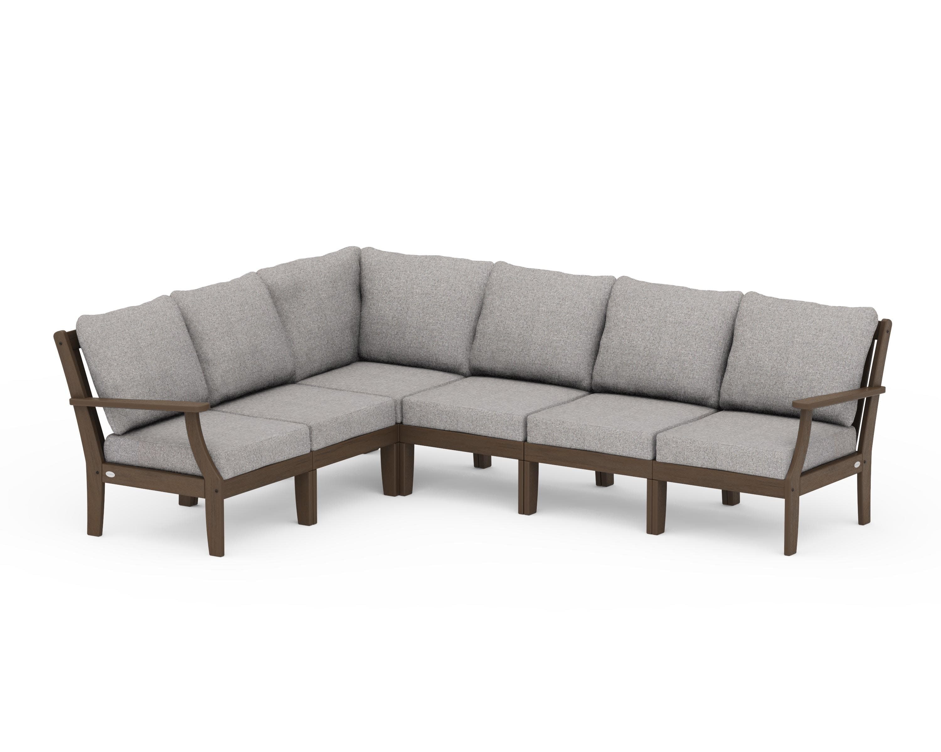 Braxton Modular 6-Piece Deep Seating Set in Kona / Grey Mist