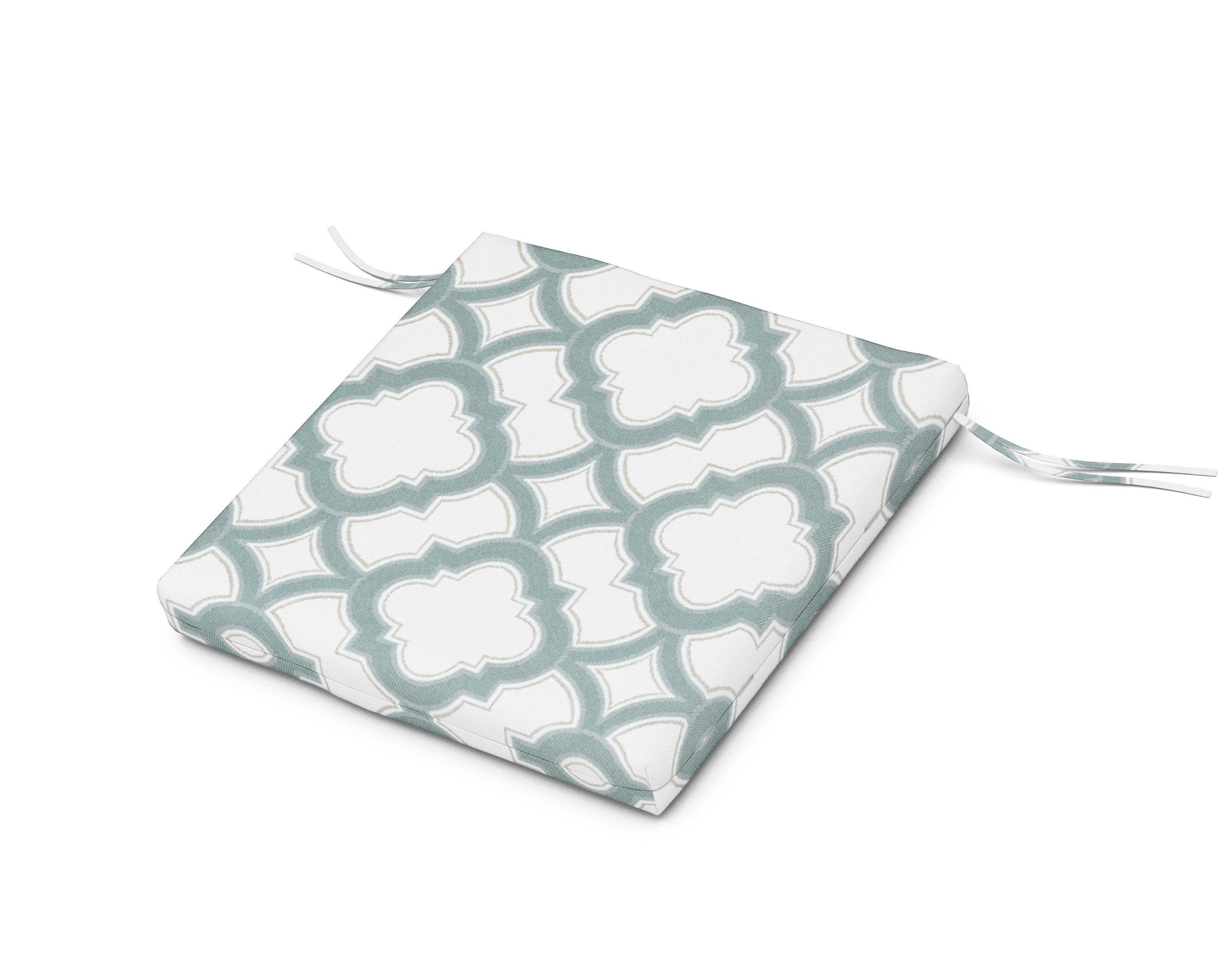Seat Cushion 21.5"D x 21"W x 2.5"H in Trellis Glacier Spa