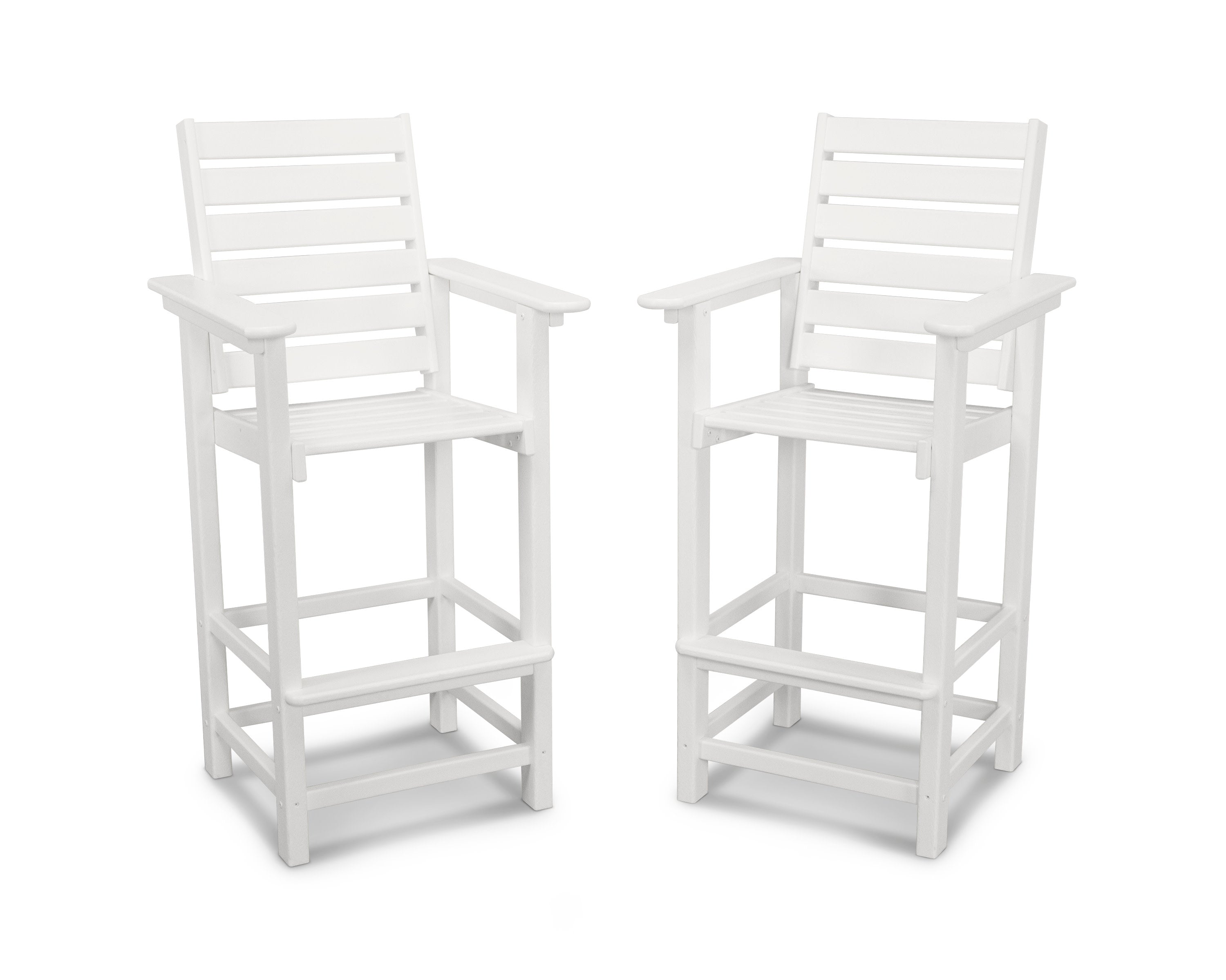 Captain Bar Chair Duo in White