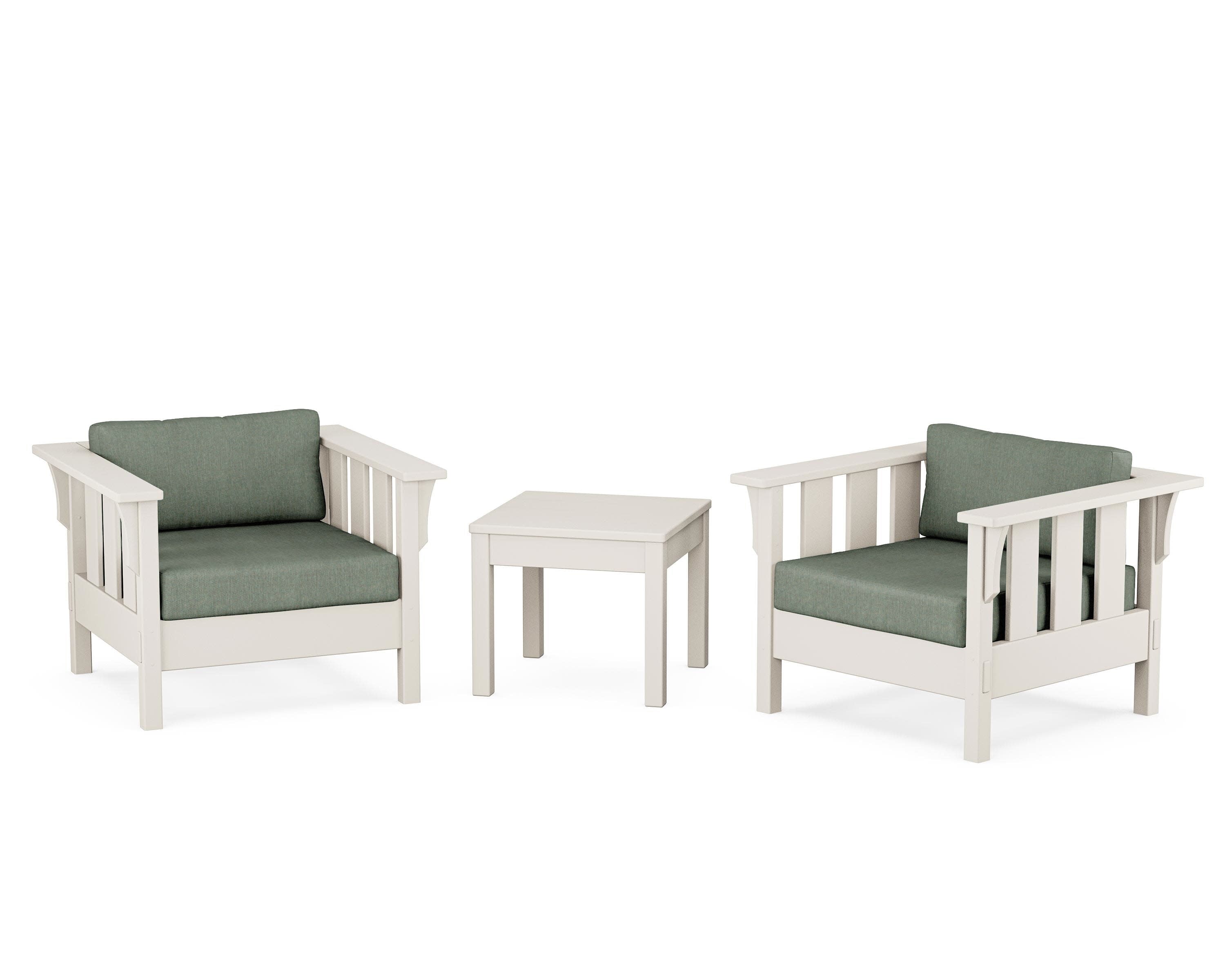 Acadia 3-Piece Deep Seating Set in Sand / Cast Sage