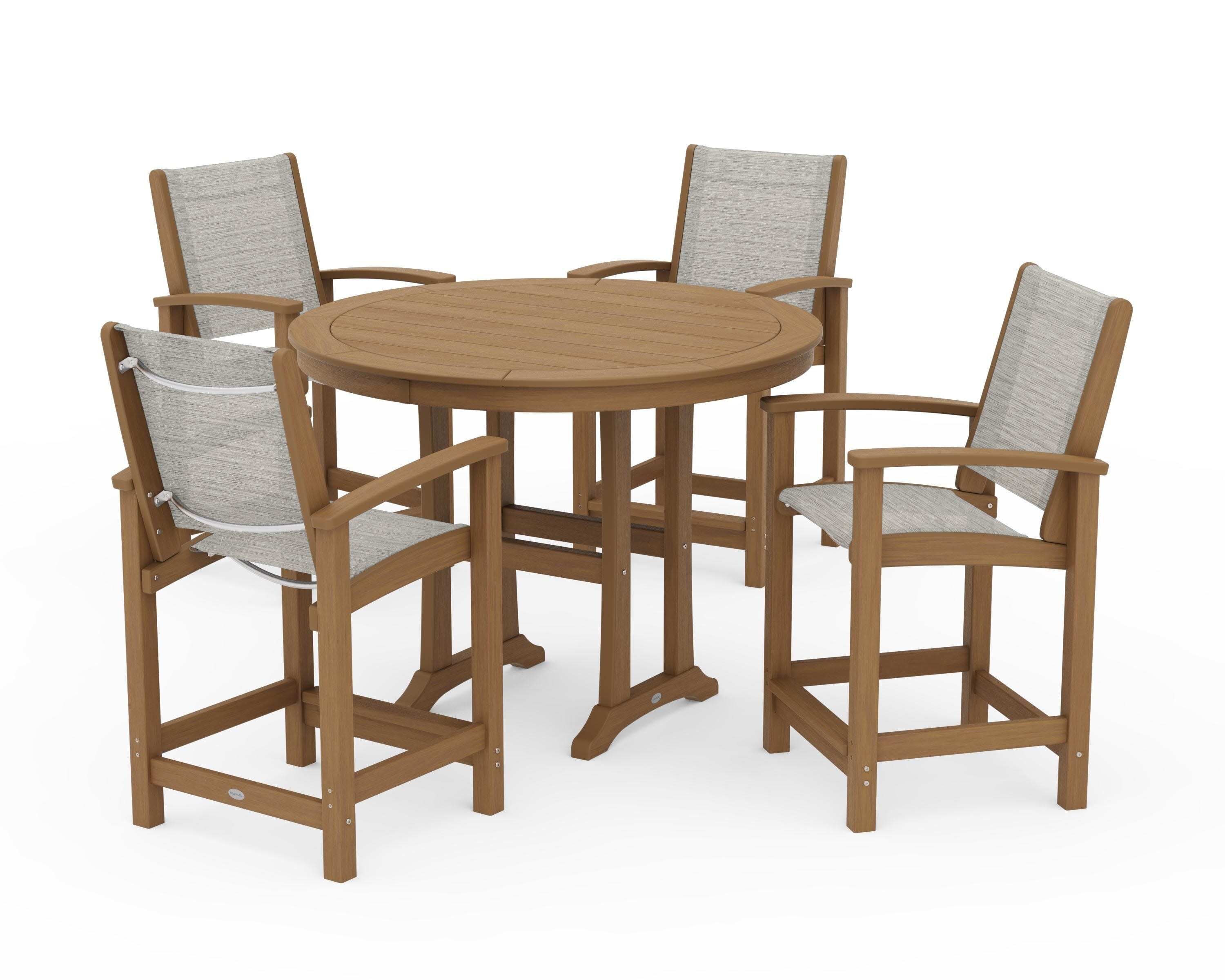 Coastal 5-Piece Counter Set in Natural / Birch Sling