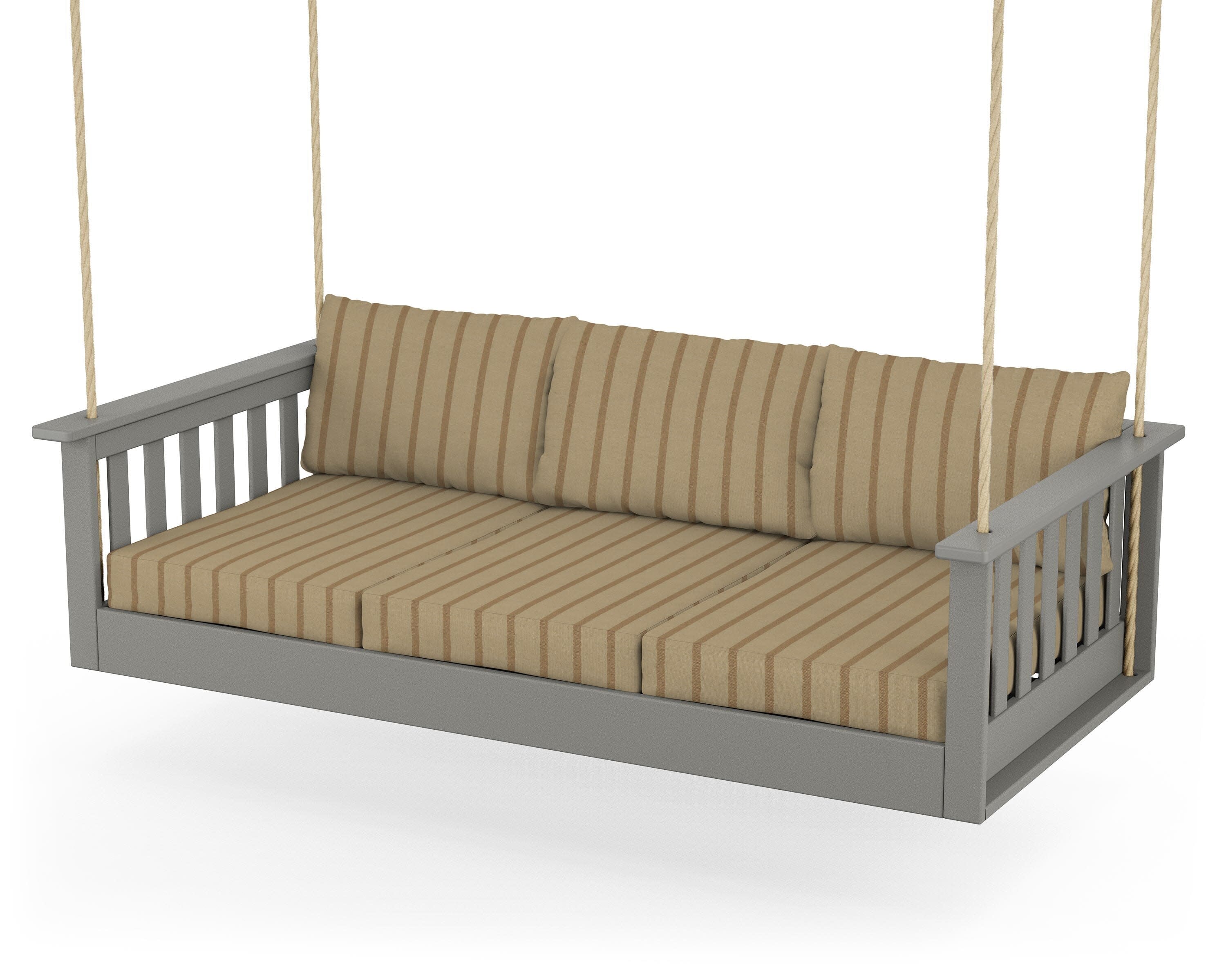 Vineyard Daybed Swing in Slate Grey / Unwind Driftwood