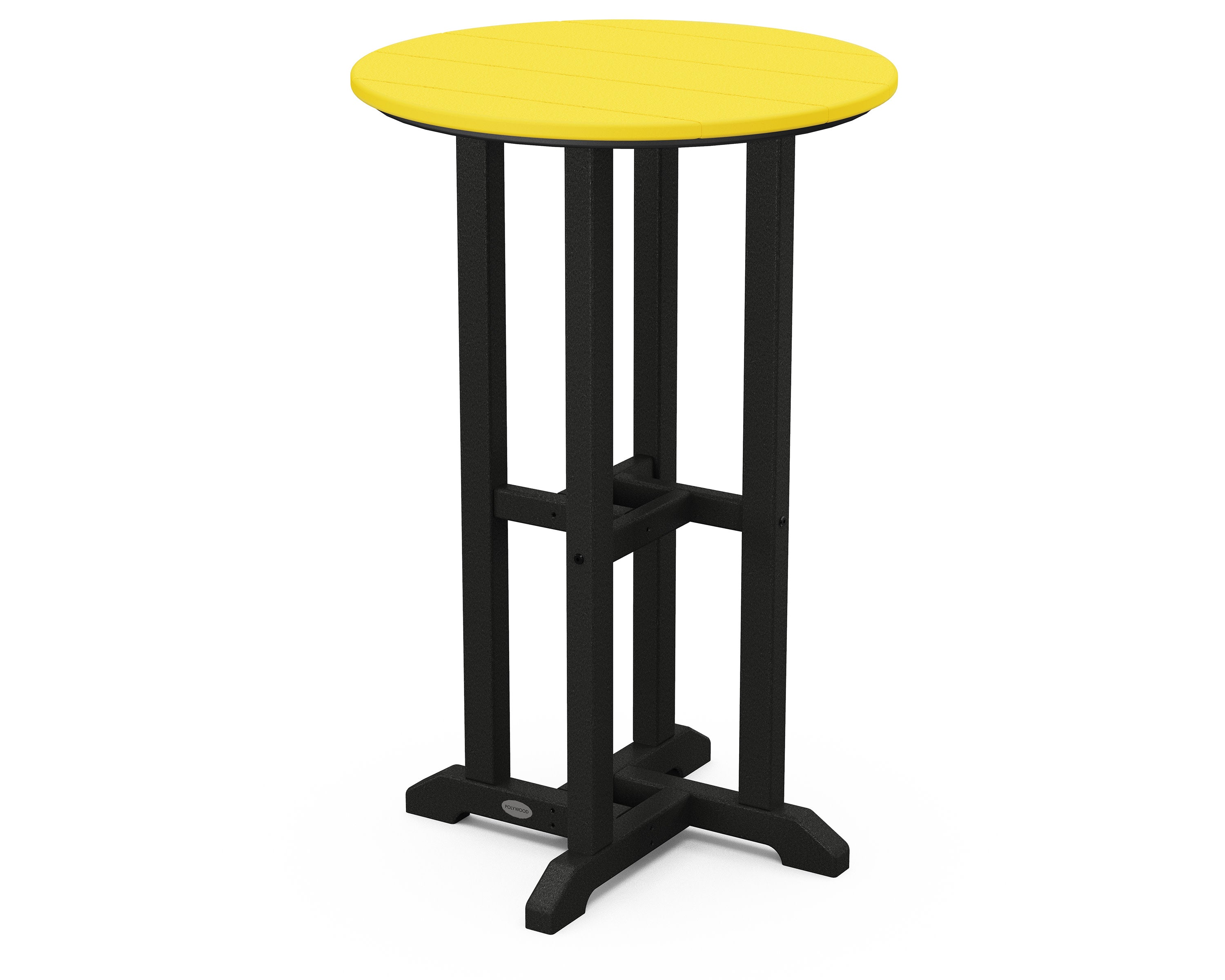 Contempo 24" Round Counter Table in Black / Lemon