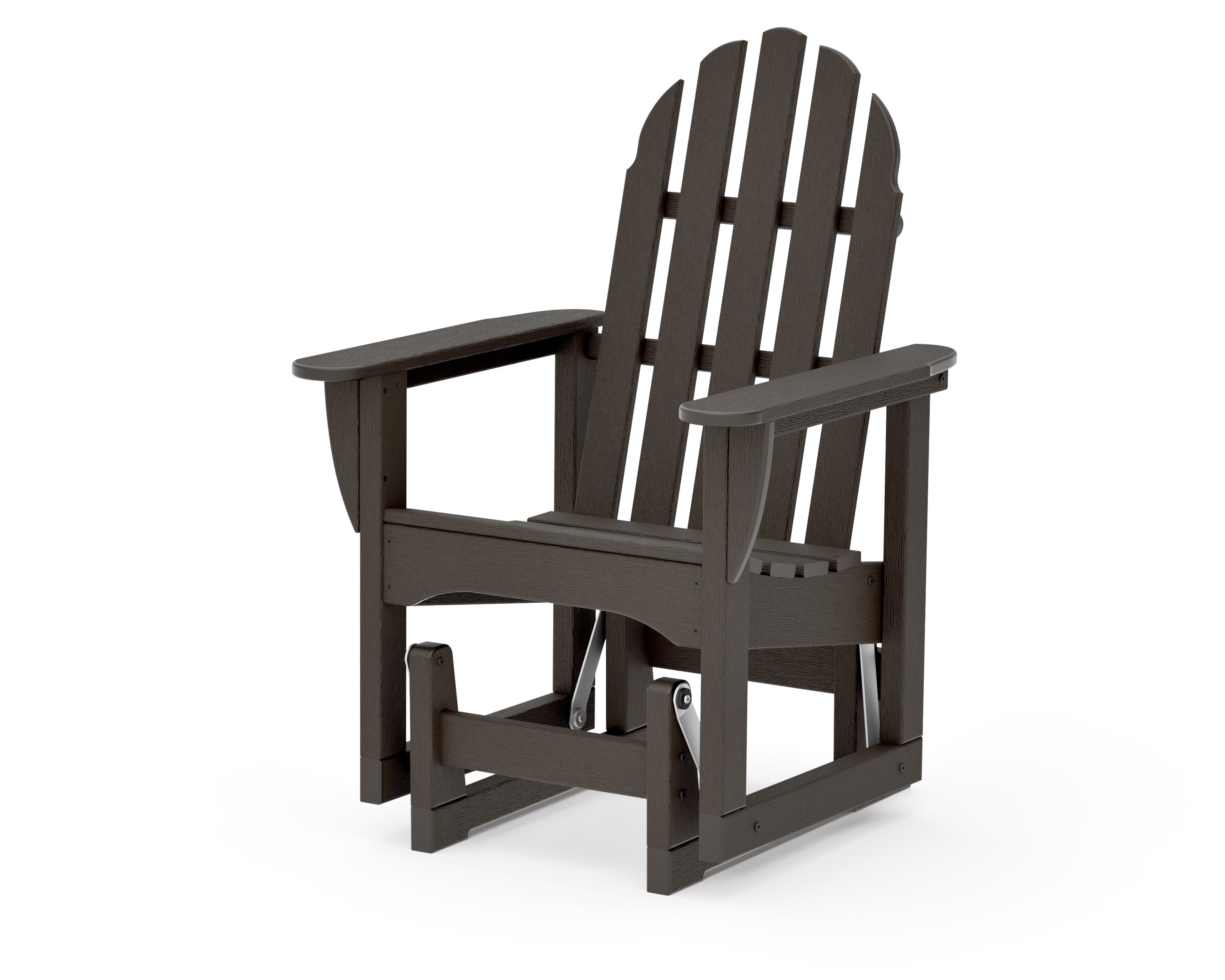 Classic Adirondack Glider Chair in Vintage Coffee