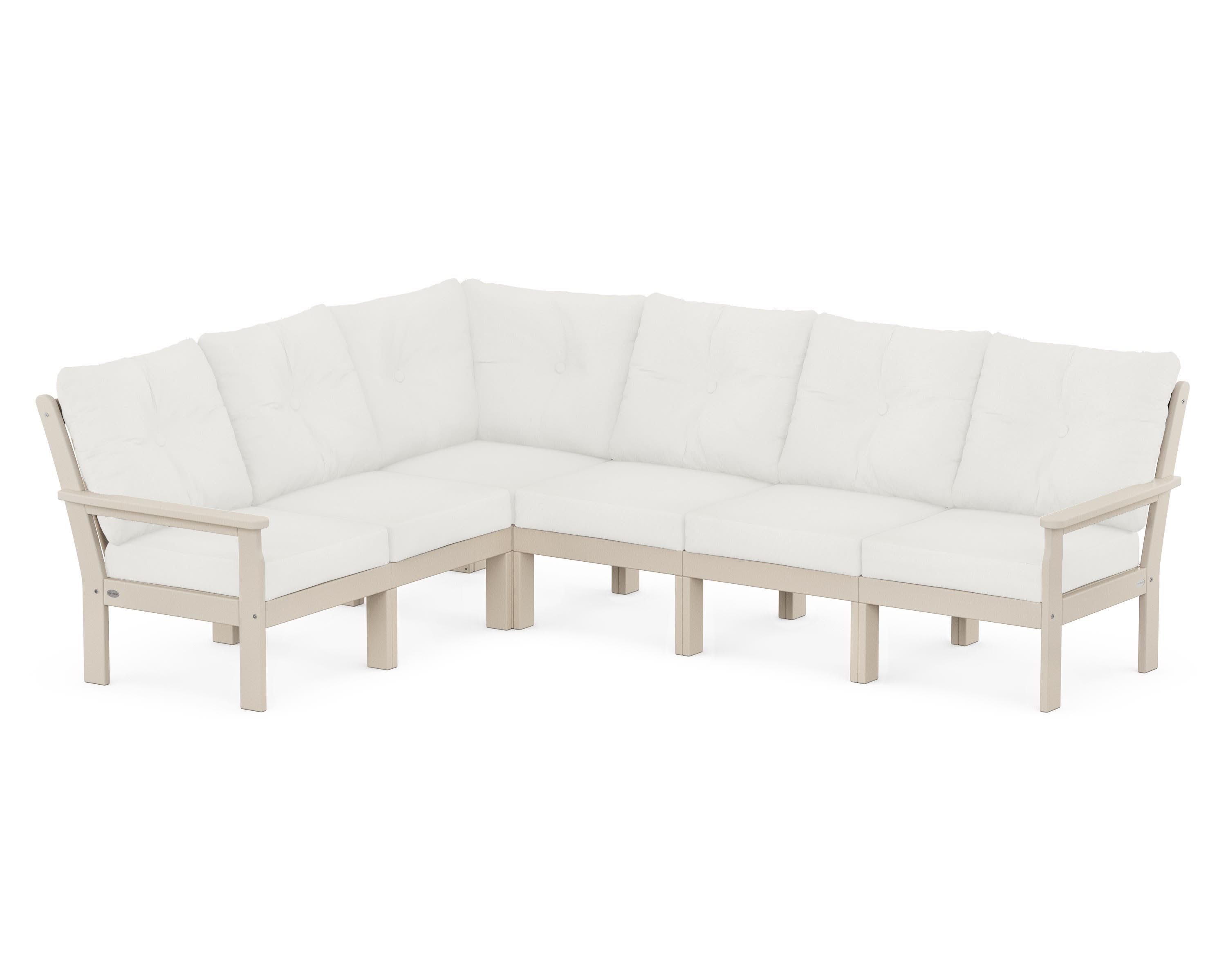 Vineyard 6-Piece Sectional in Sand / Natural Linen