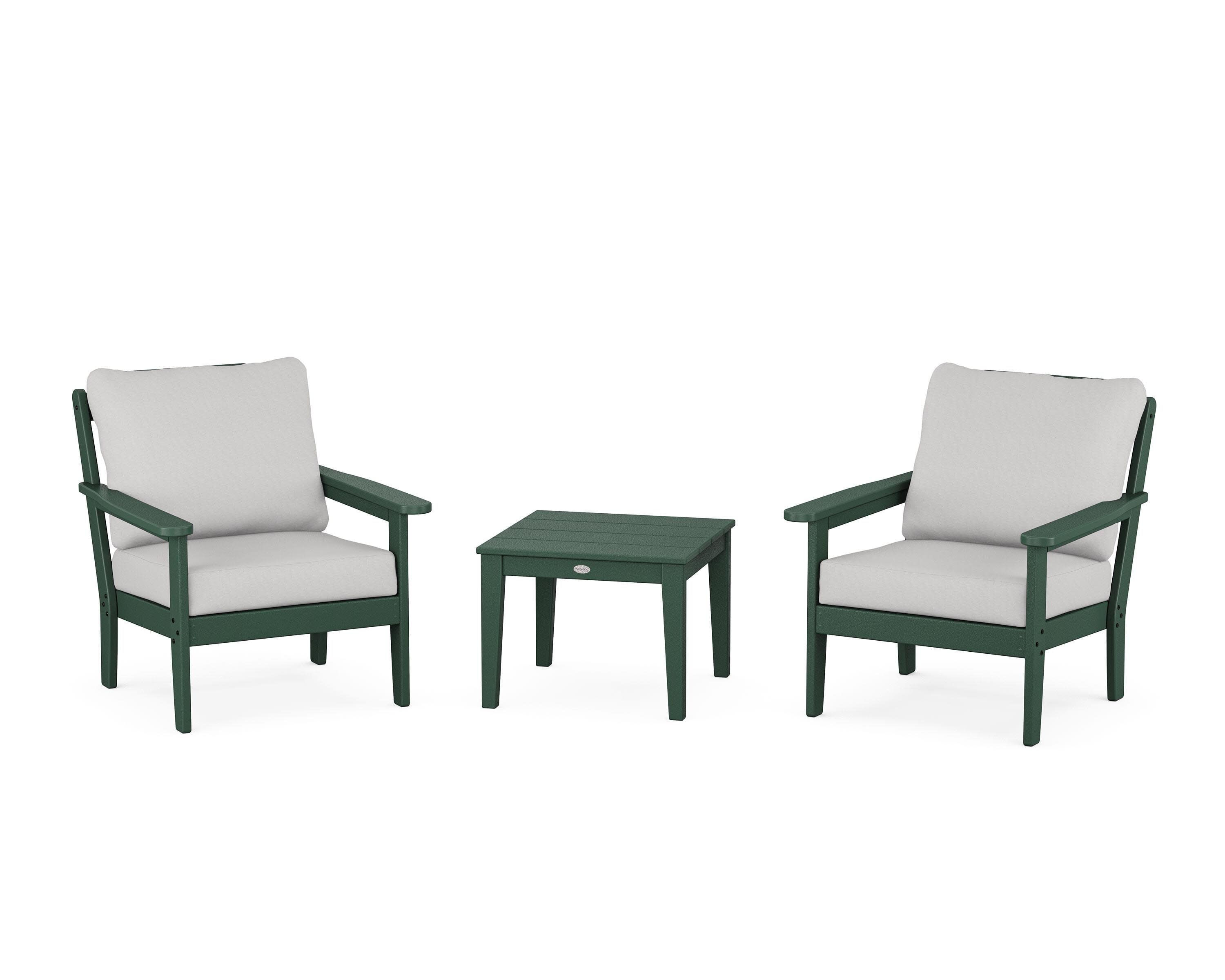 Cottage 3-Piece Deep Seating Set in Green / Diamond in the Rough