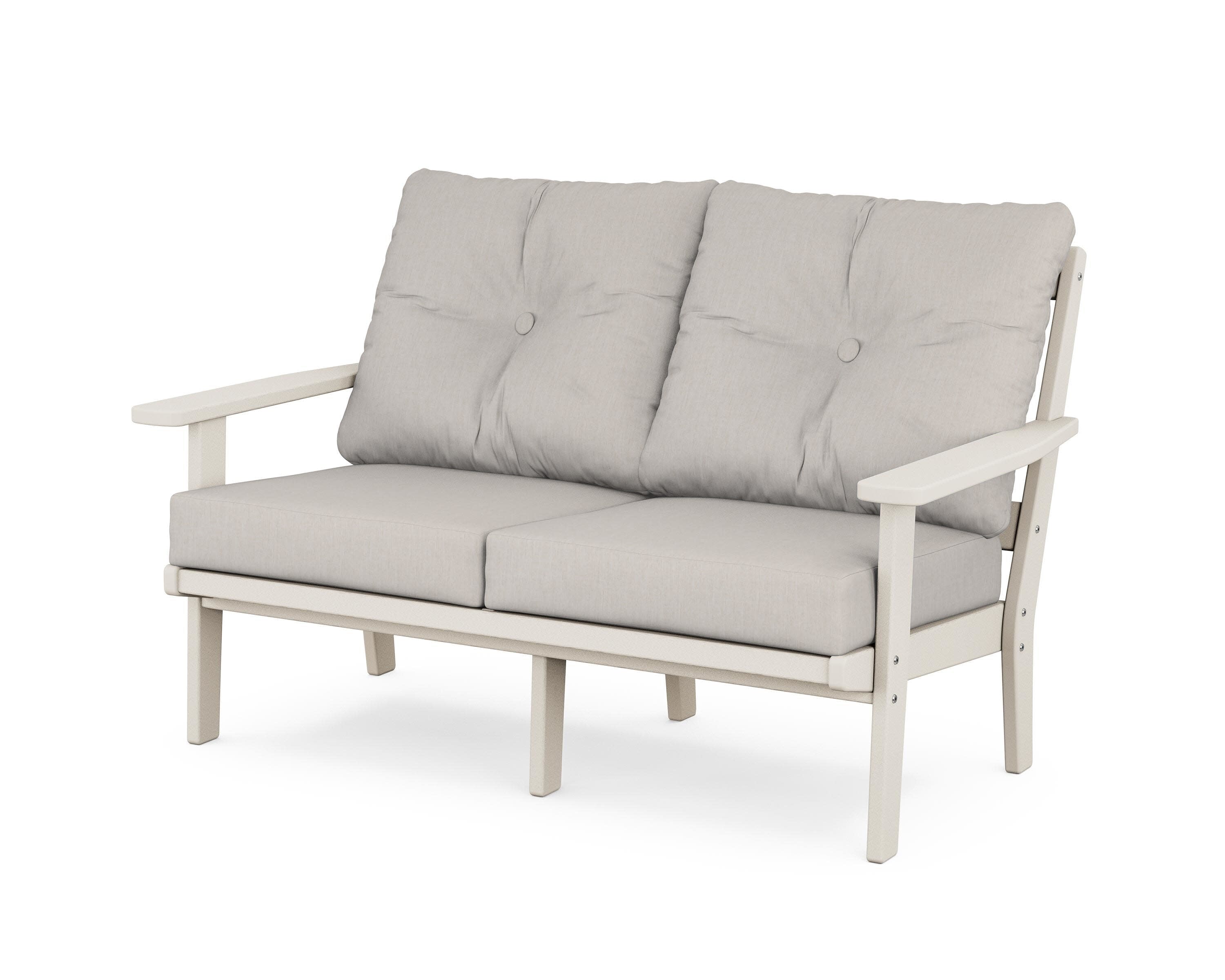 Oxford Deep SeatingLoveseat in Sand / Cast Ash