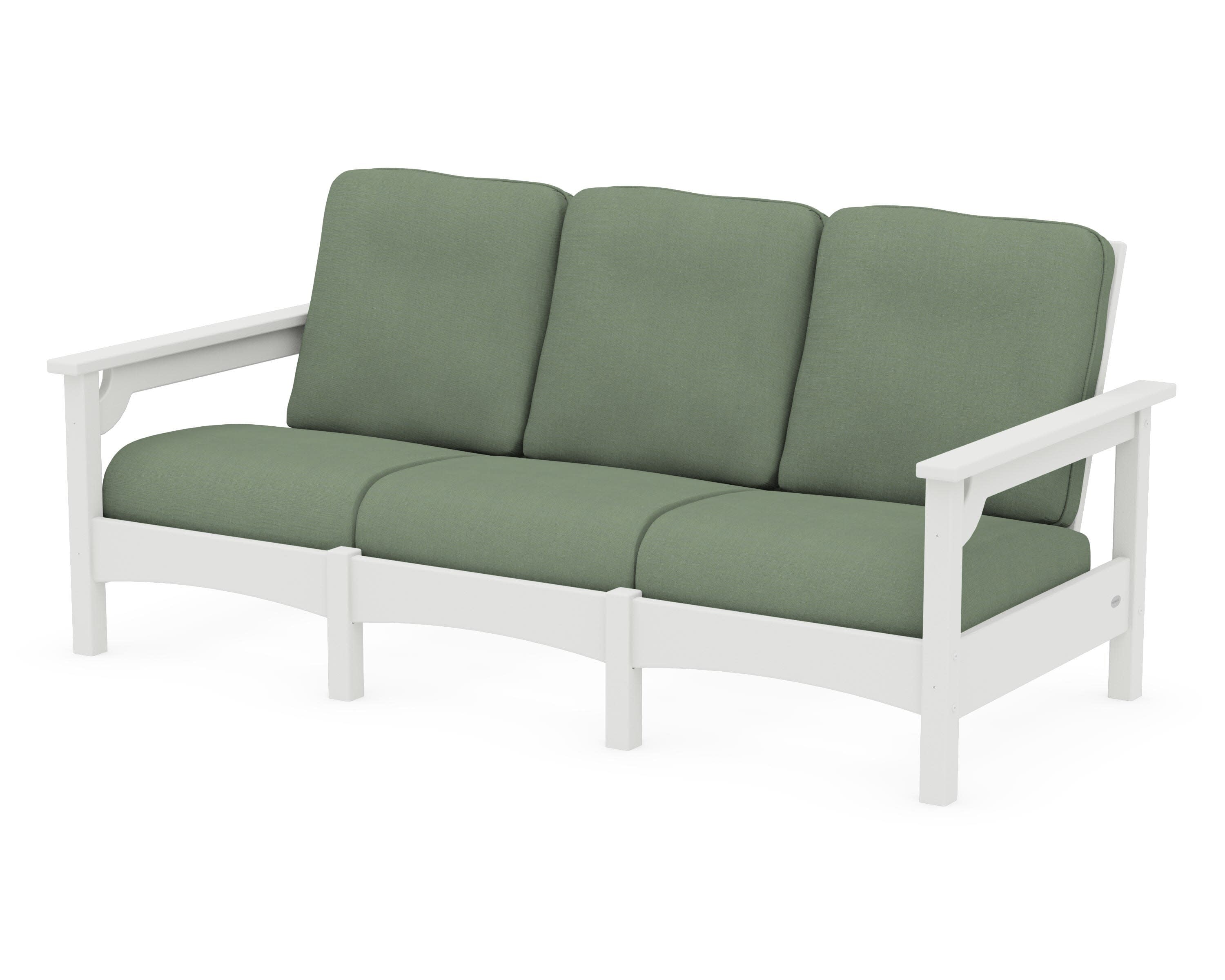 Club Sofa in Vintage White / Exhale Rainwashed