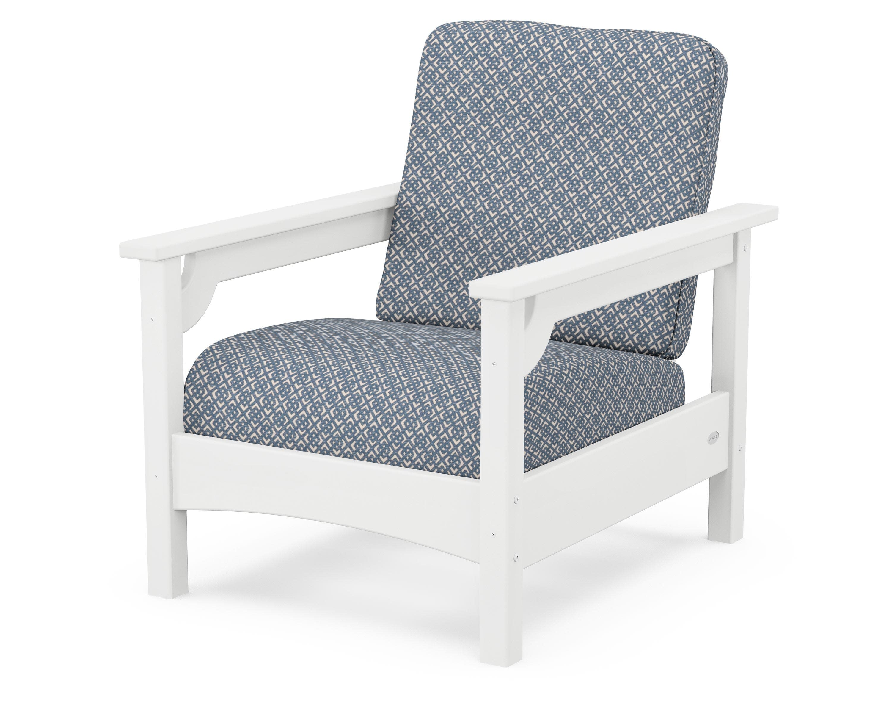 Club Chair in White / Hopscotch