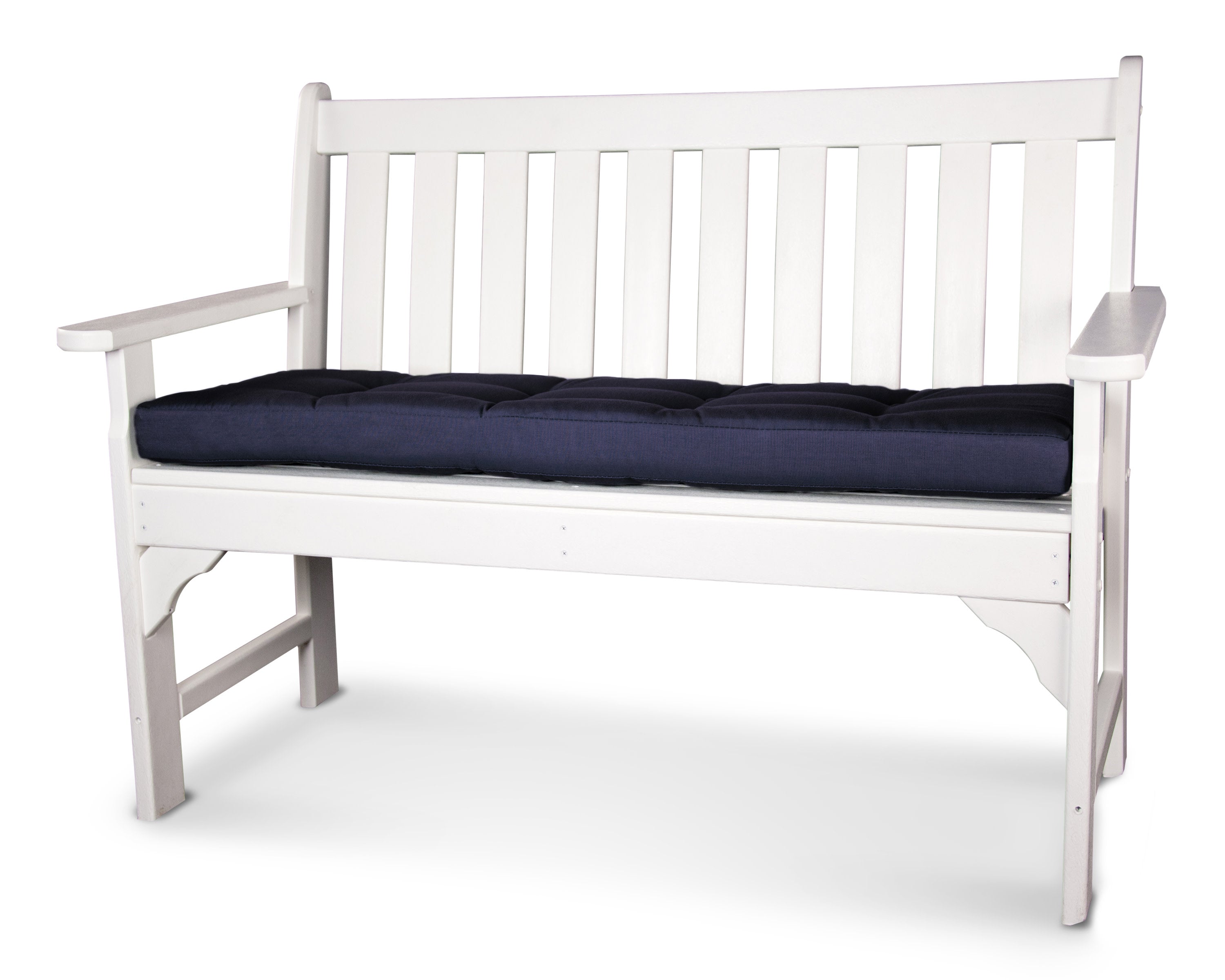 Ateeva Luxe 53" x 14" Outdoor Bench and Swing Cushion by POLYWOOD in Navy