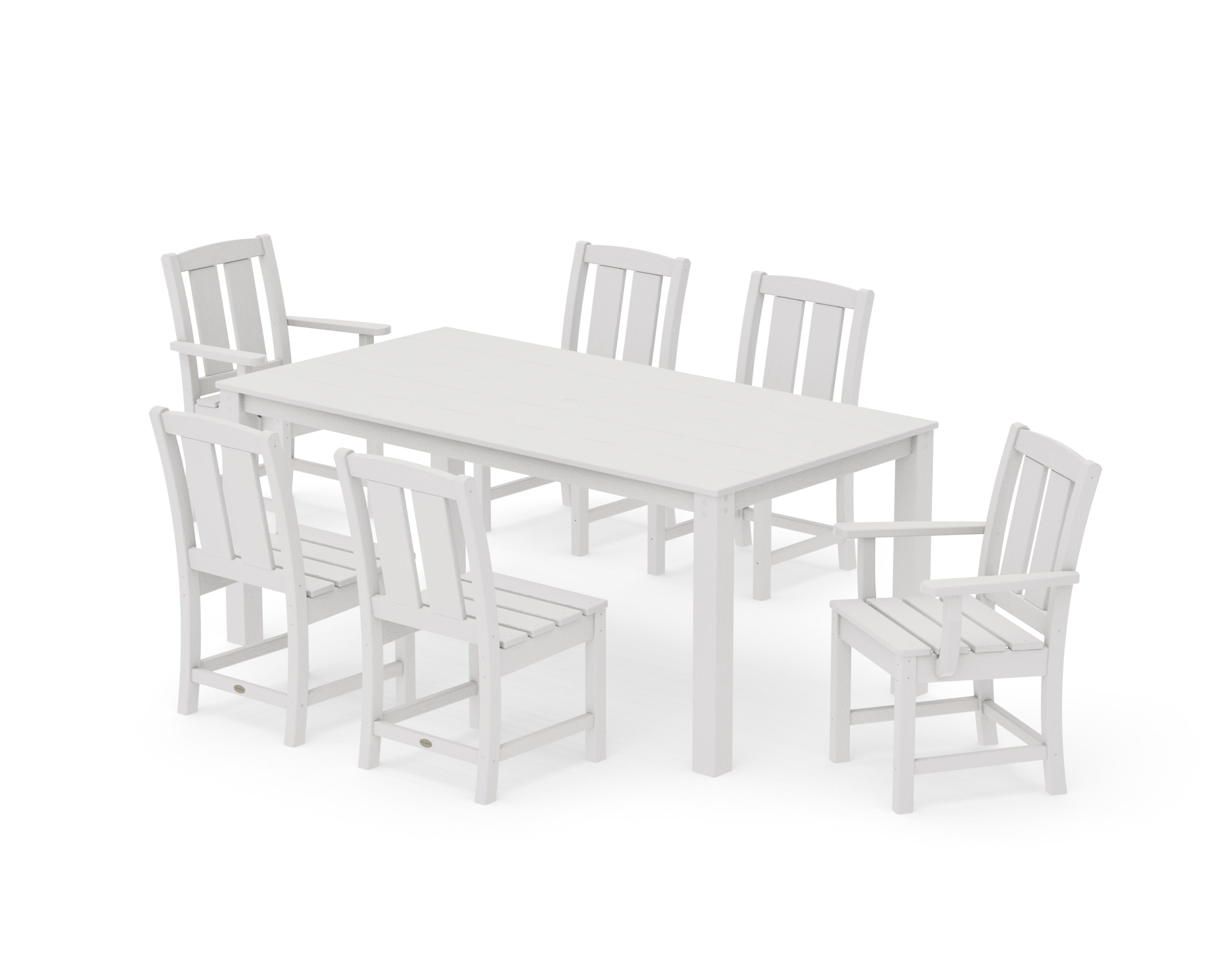 Mission 7-Piece Parsons Dining Set in Vintage White