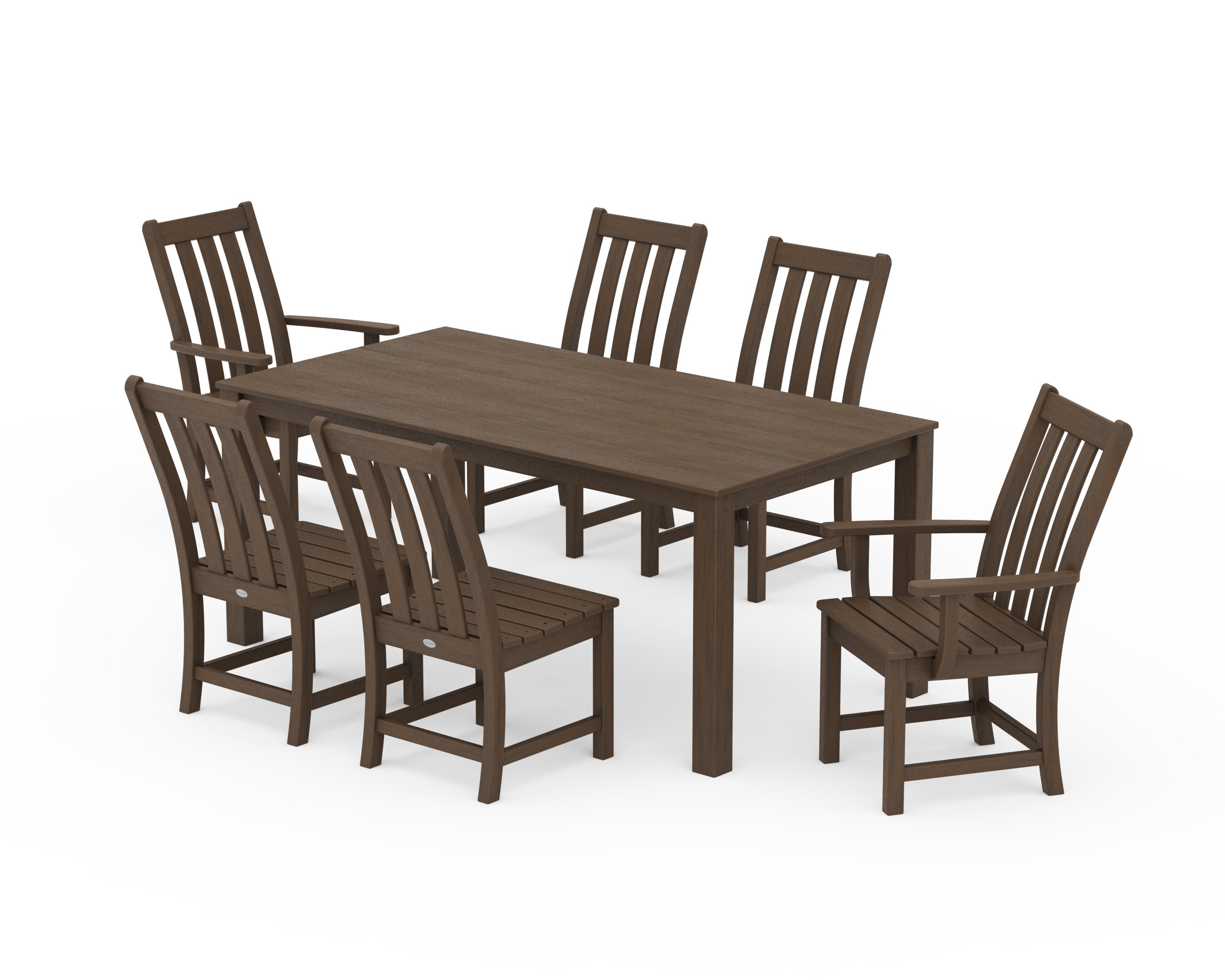Vineyard 7-Piece Parsons Dining Set in Kona
