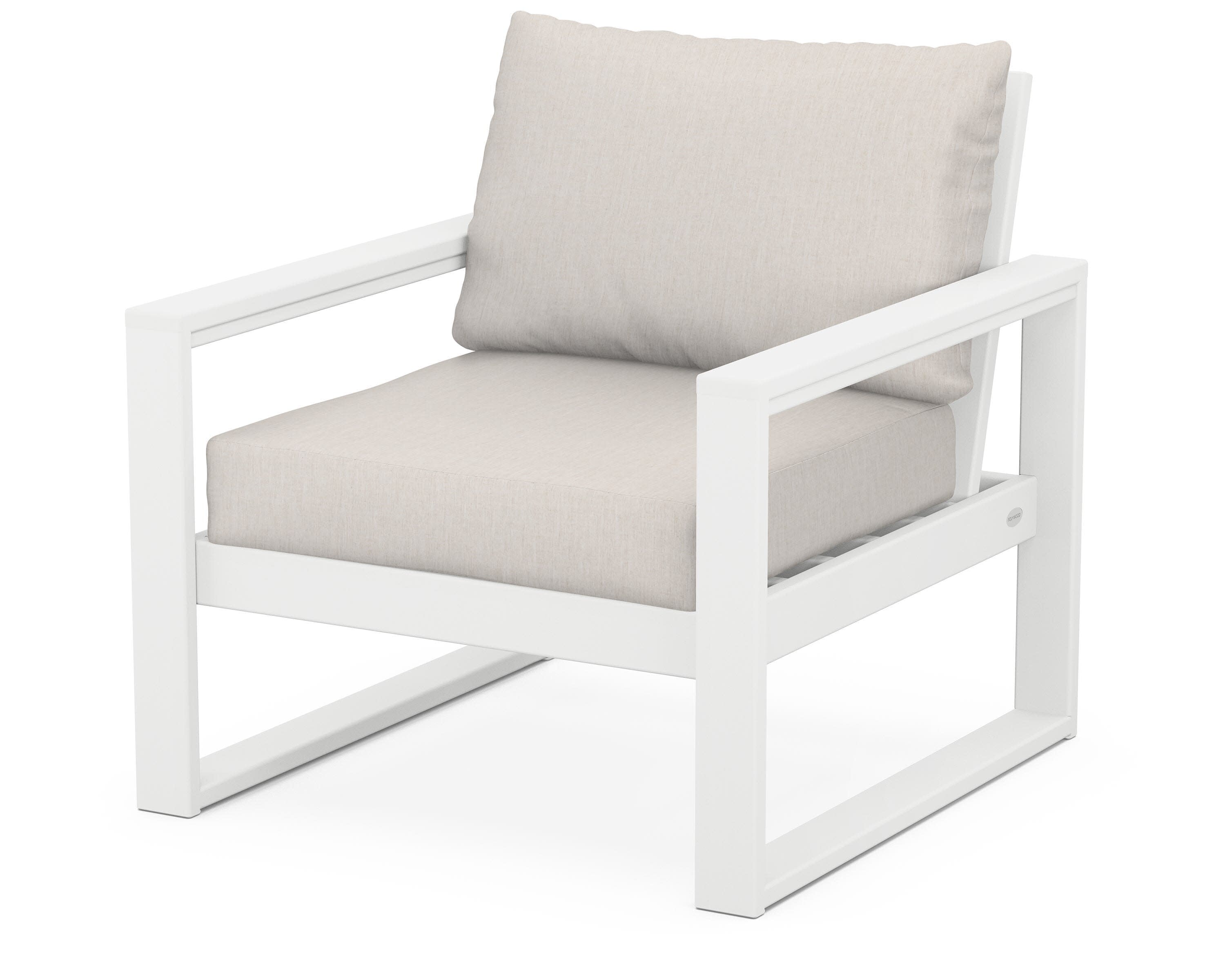 EDGE Club Chair in White / Cast Ash