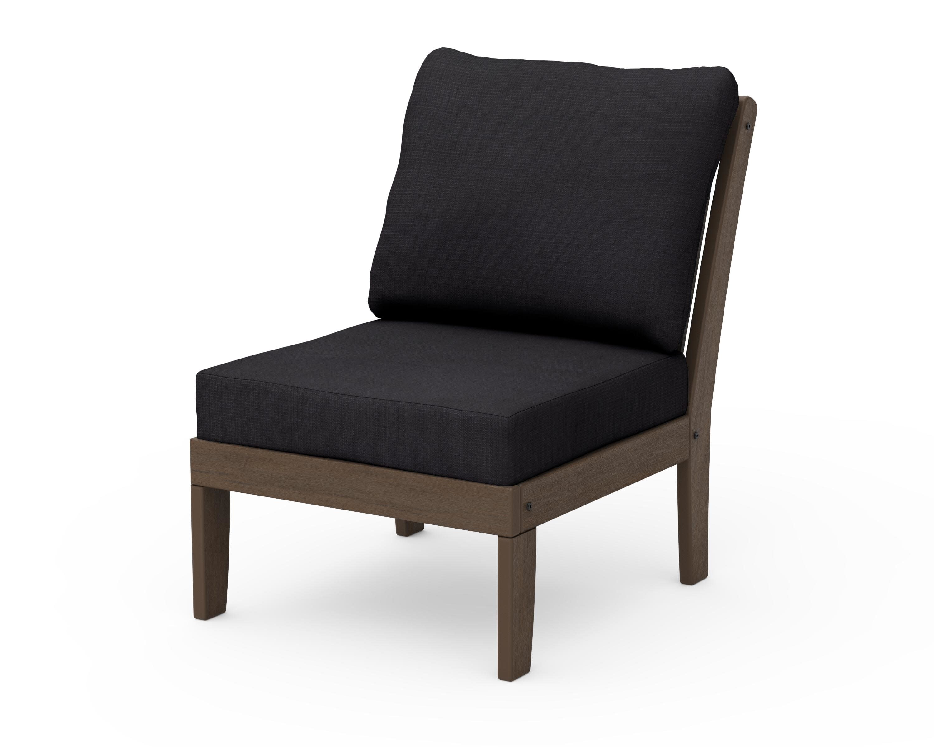 Braxton Modular Armless Chair in Kona / Midnight Linen