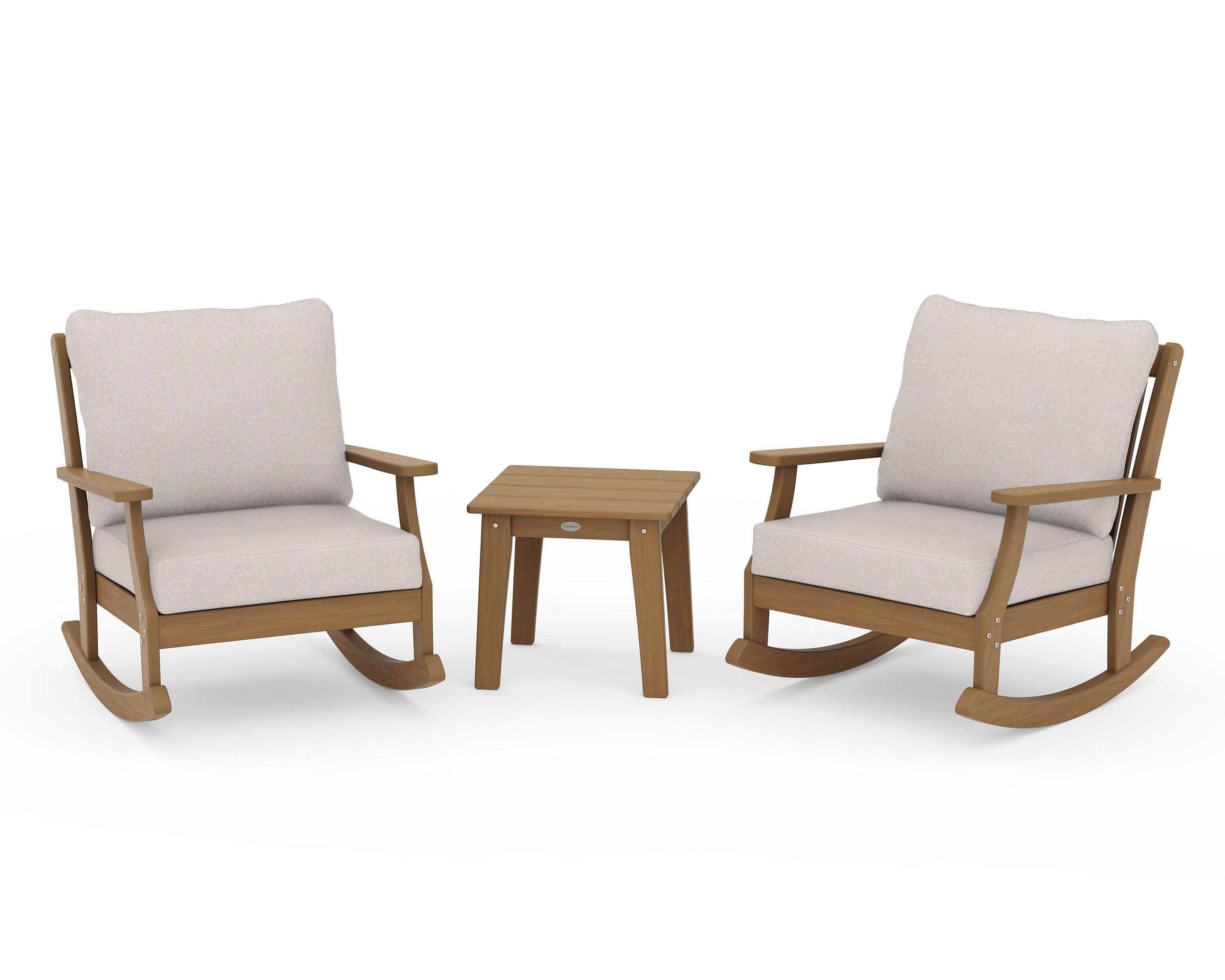 Braxton 3-Piece Deep Seating Rocker Set in Natural / Dune Burlap