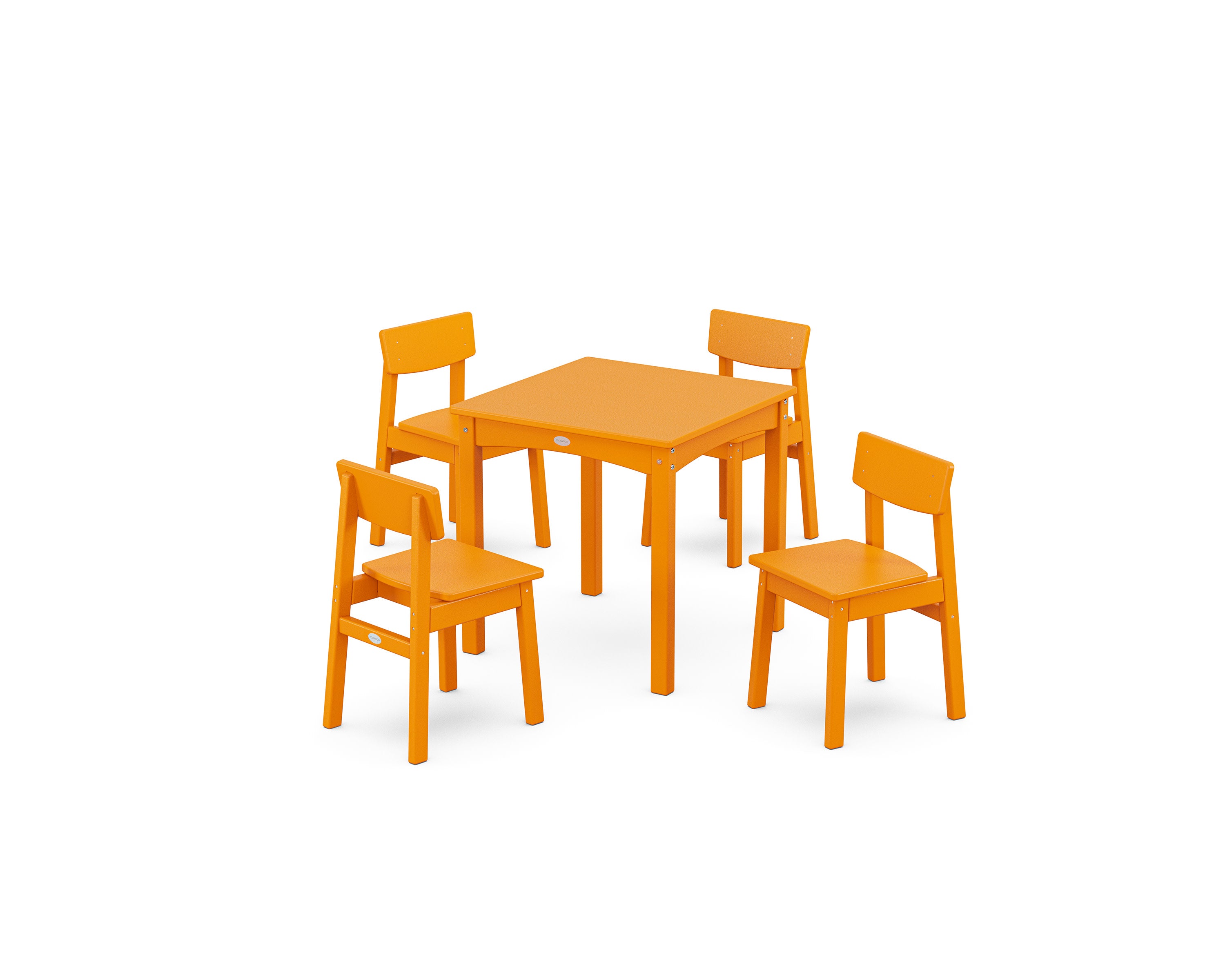 Modern Studio Kids 5-Piece Dining Set in Tangerine